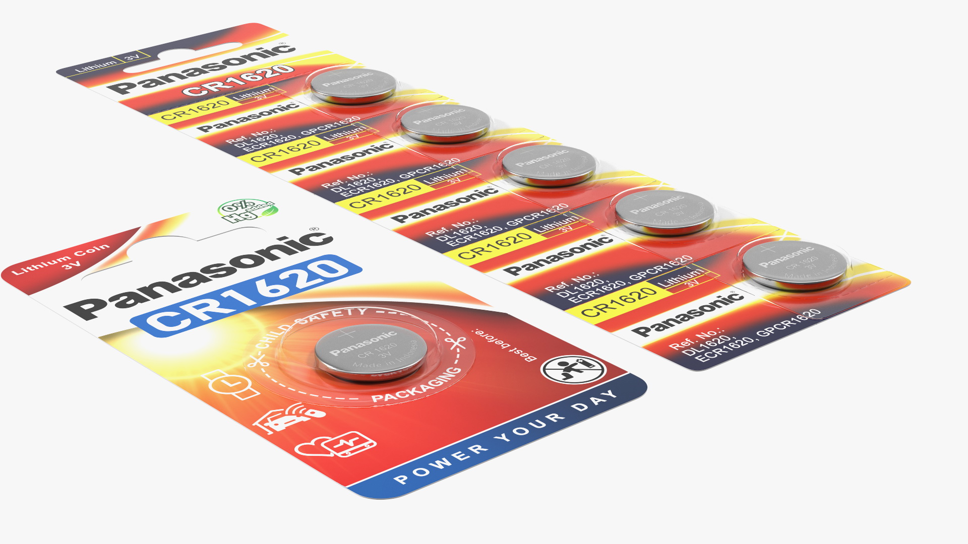 3D model Panasonic CR1620 Coin Battery Blister Package