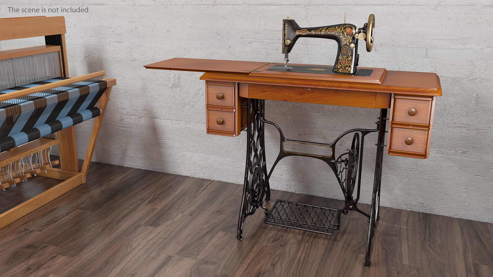 Antique Sewing Machine 3D