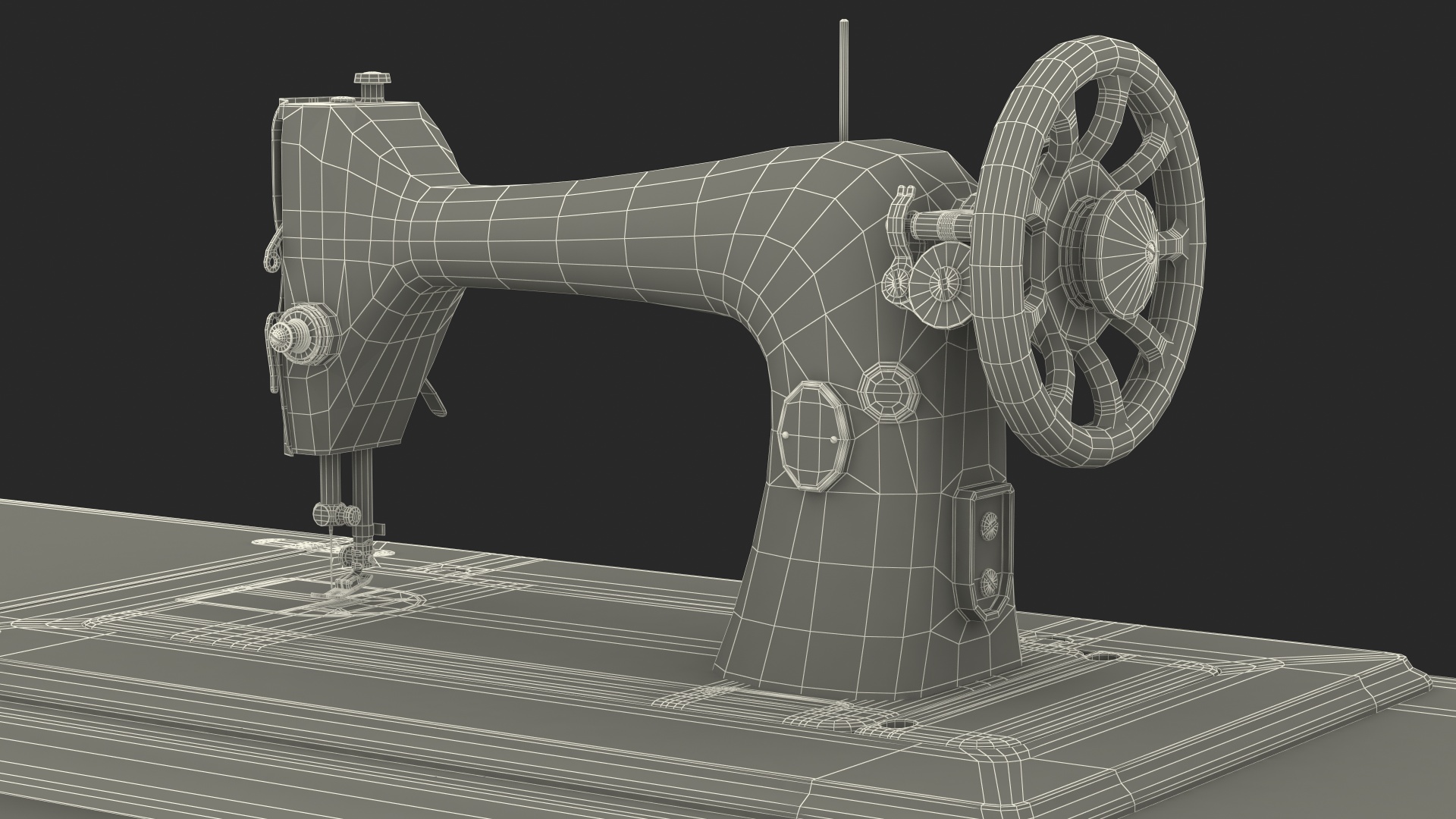 Antique Sewing Machine 3D