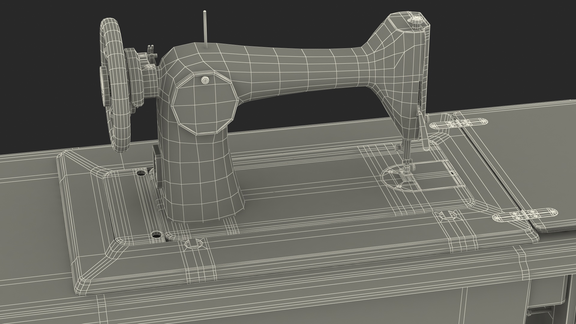 Antique Sewing Machine 3D