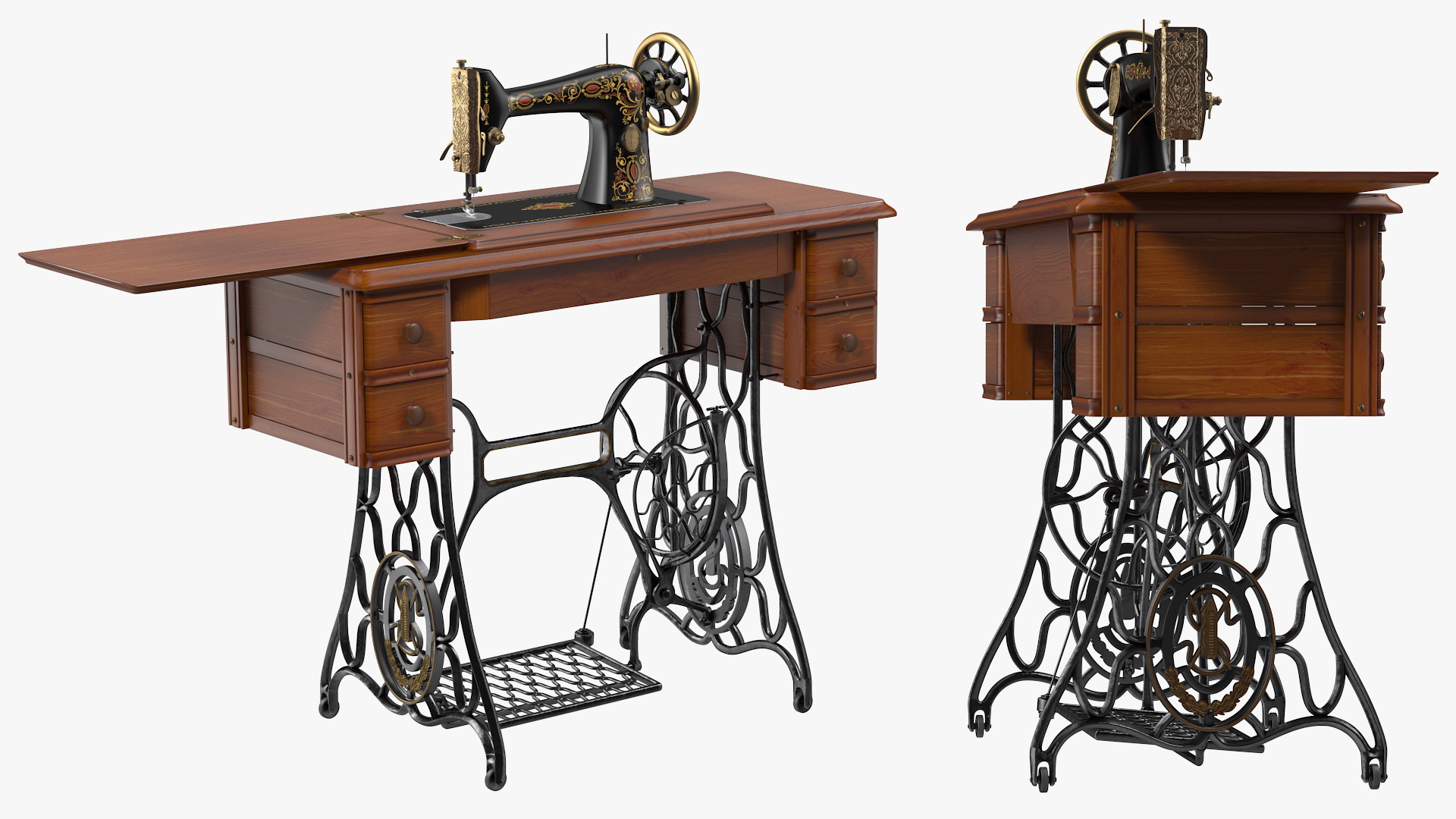 Antique Sewing Machine 3D