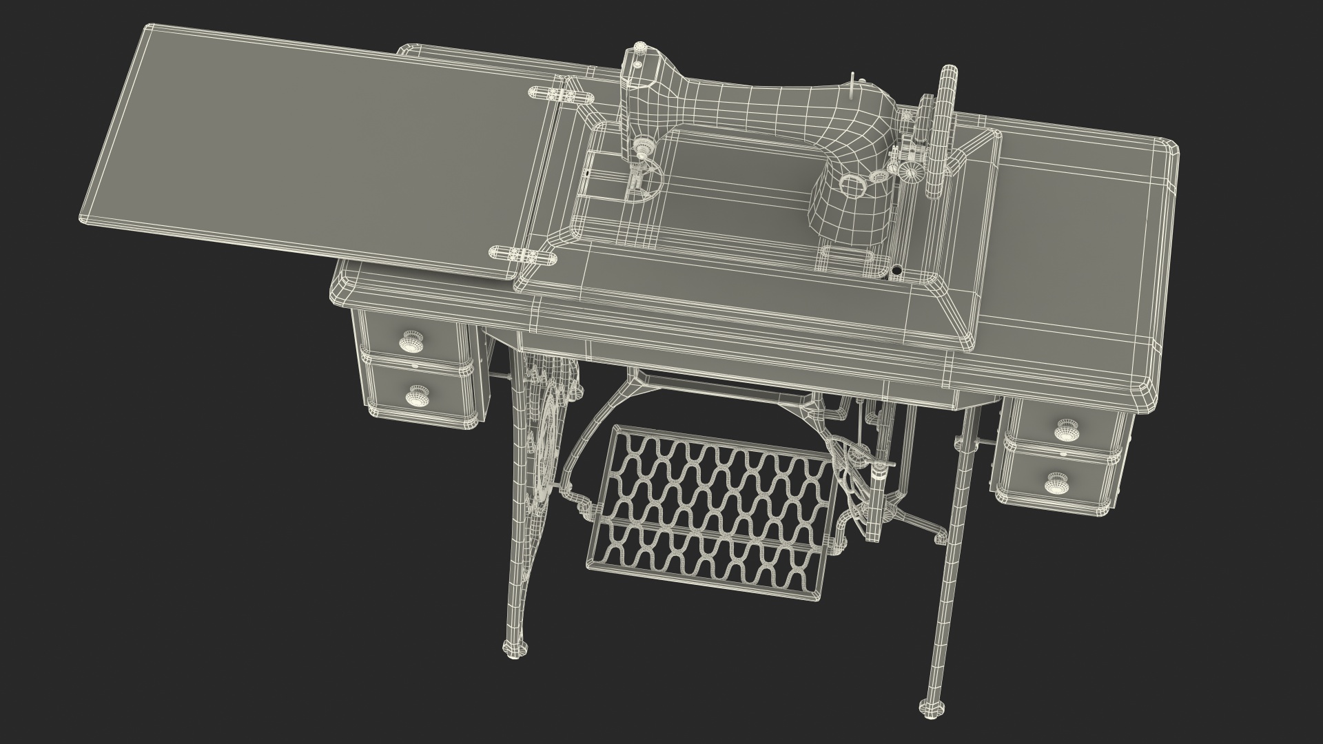 Antique Sewing Machine 3D