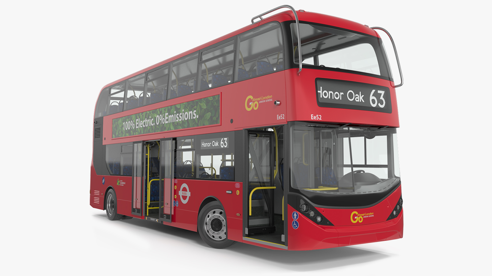 3D BYD Routemaster Double Decker Rigged