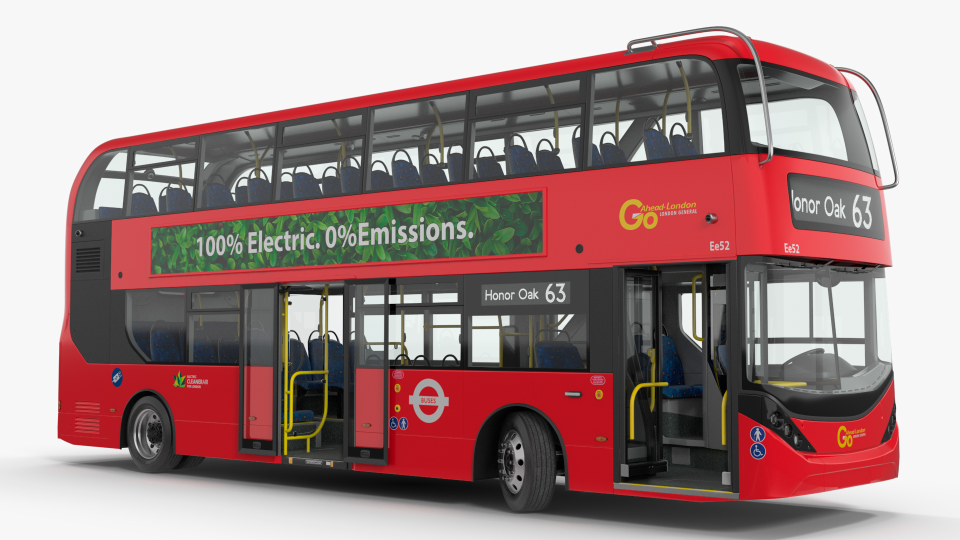 3D BYD Routemaster Double Decker Rigged