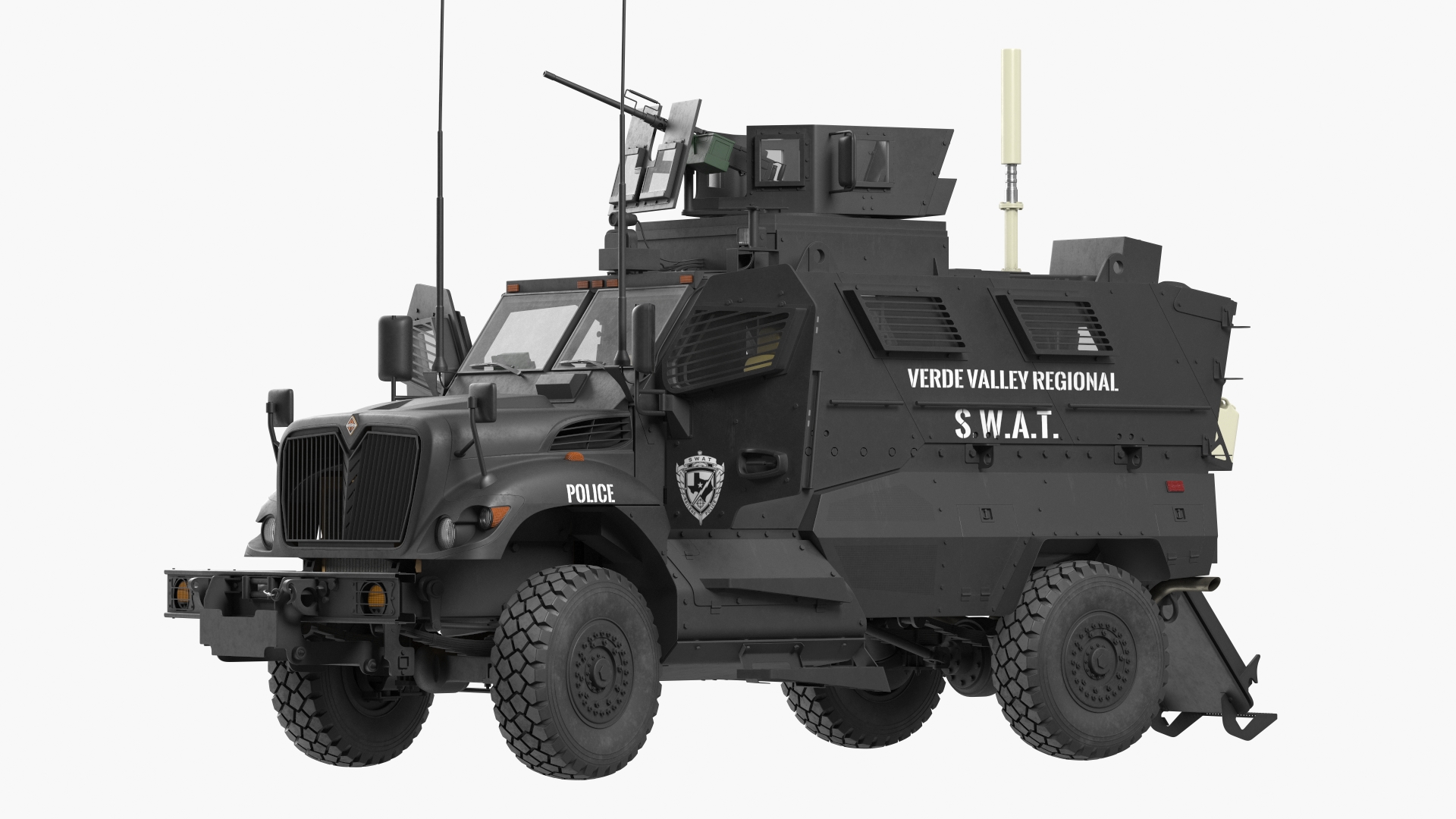 3D SWAT Vehicle International MaxxPro Rigged