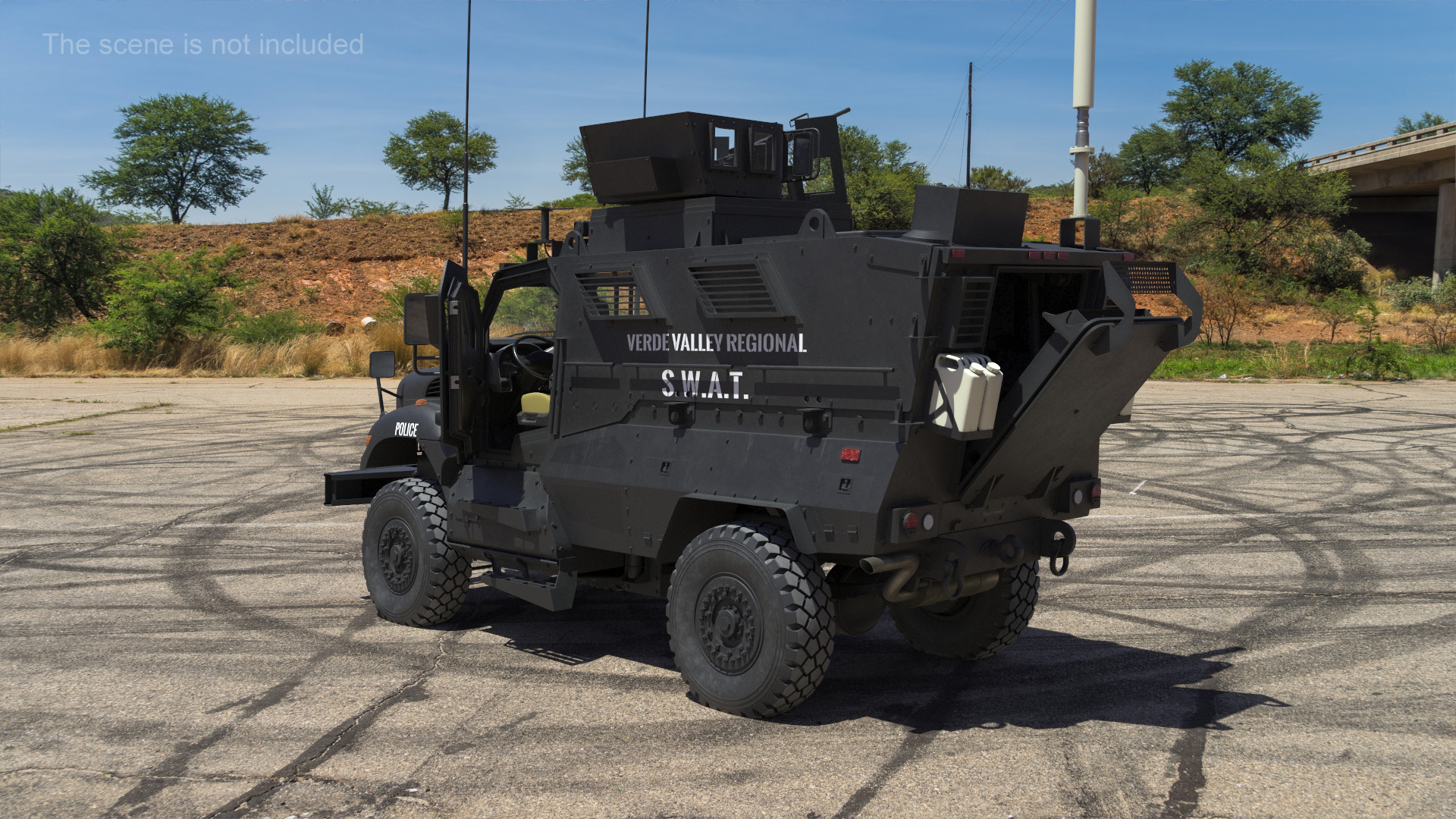 3D SWAT Vehicle International MaxxPro Rigged