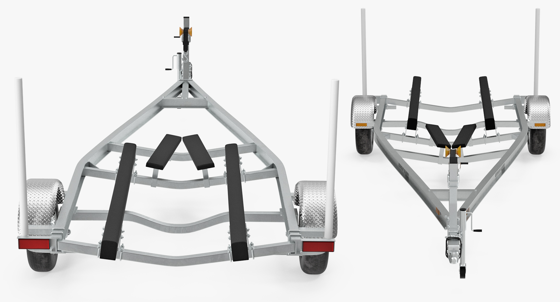 Boat Trailer Skid Type 3D