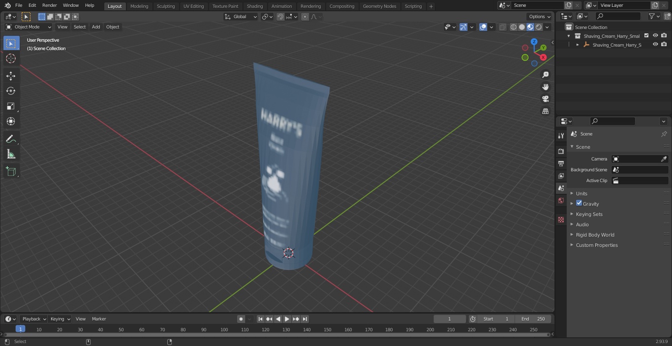 3D model Shaving Cream Harry Small