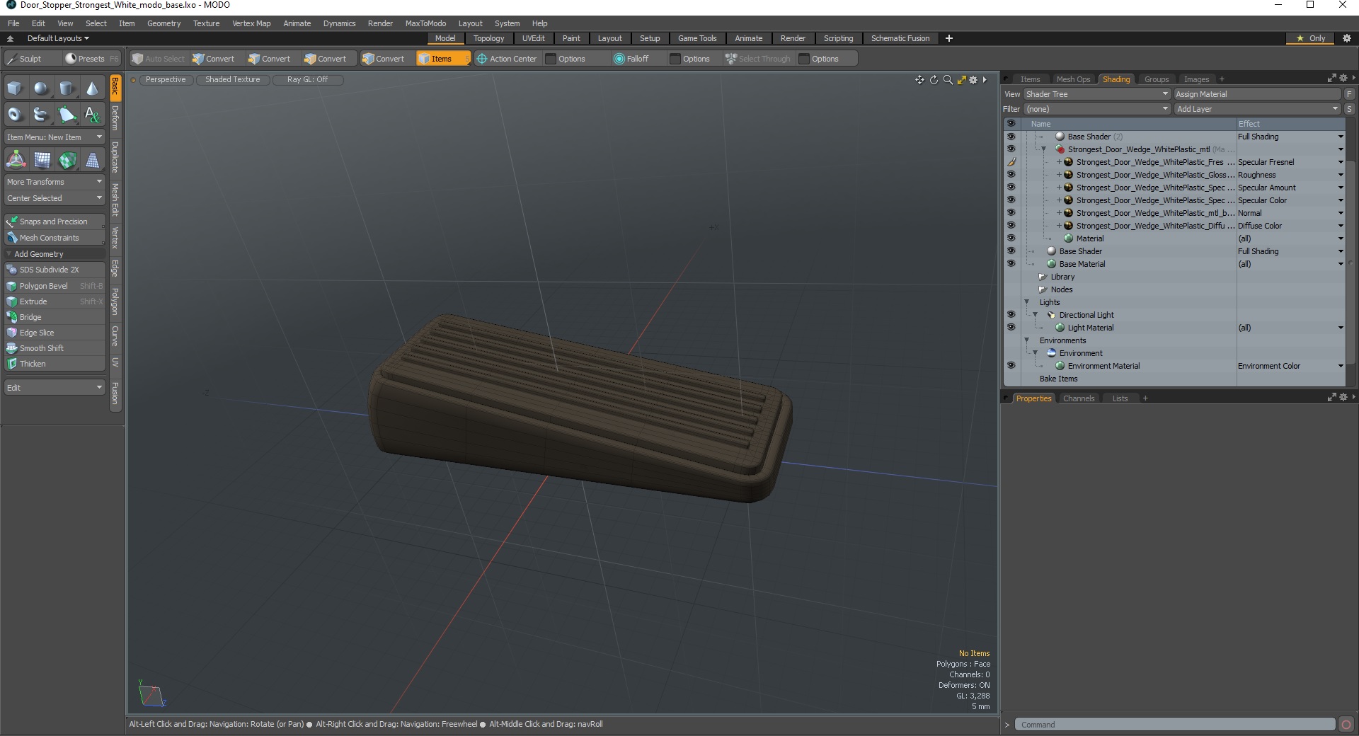 3D Door Stopper Strongest White model