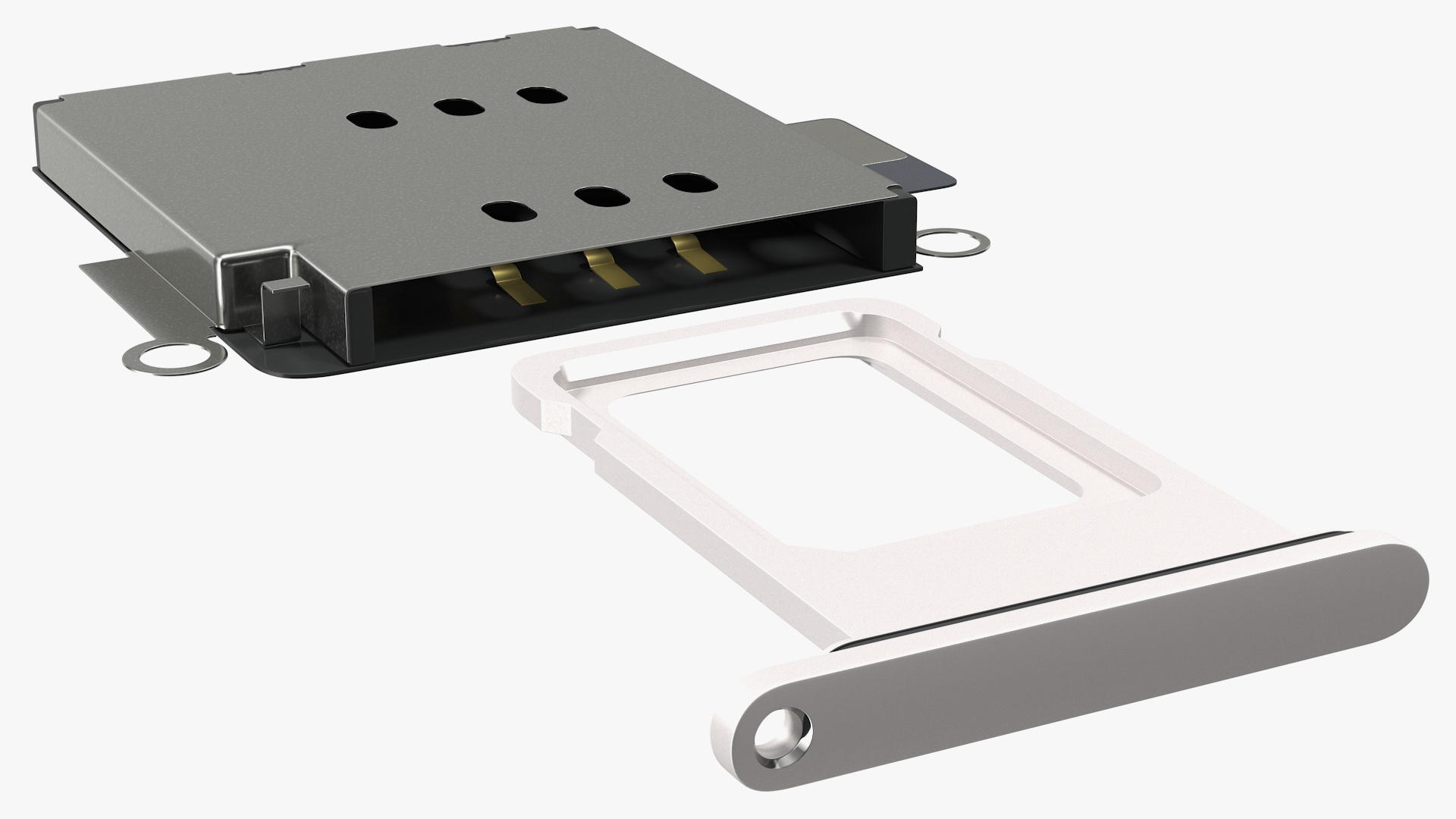 iPhone 11 Sim Card Tray with Internal Reader 3D model