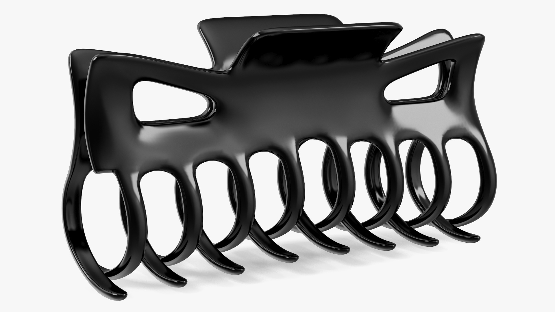 Plastic Claw Hair Clip 3D