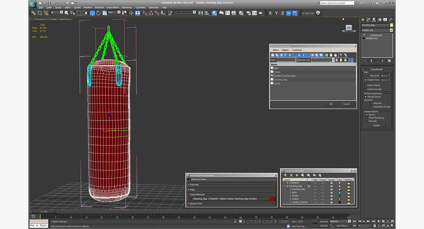 3D model Leather Punching Bag