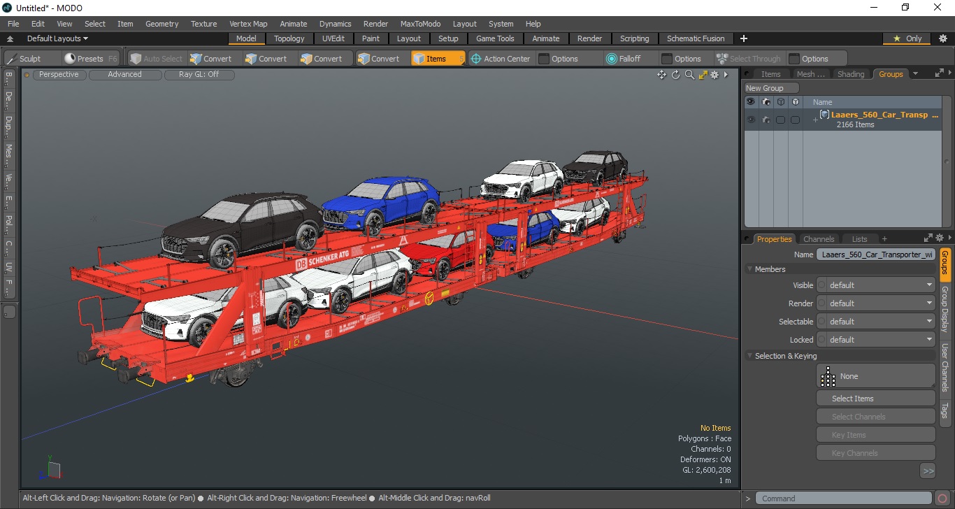 3D Laaers 560 Car Transporter with Audi E Tron model