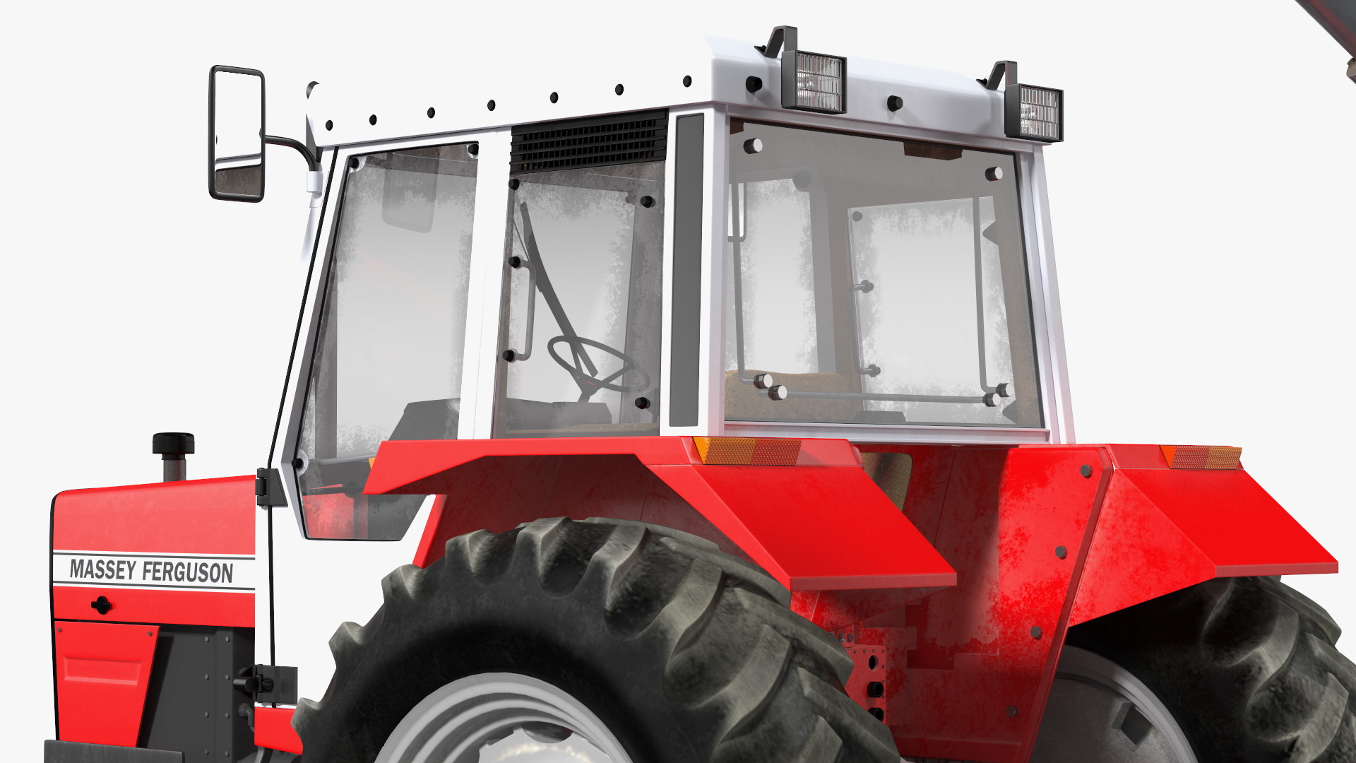3D Vintage Tractor Ferguson 698 with Transbordeur