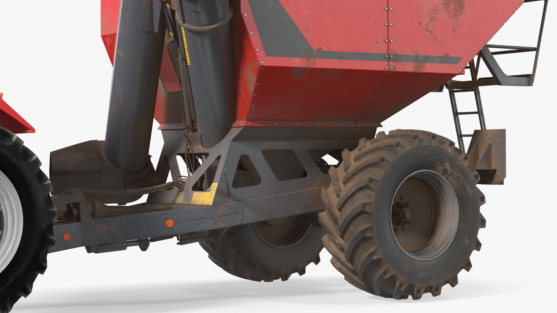 3D Vintage Tractor Ferguson 698 with Transbordeur