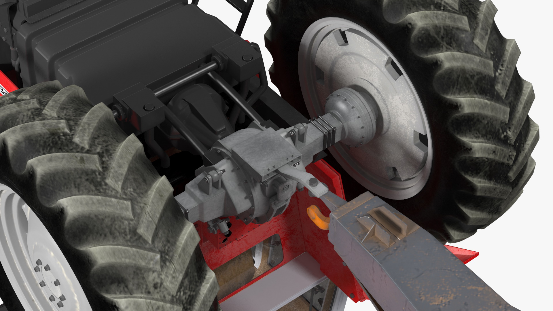 3D Vintage Tractor Ferguson 698 with Transbordeur