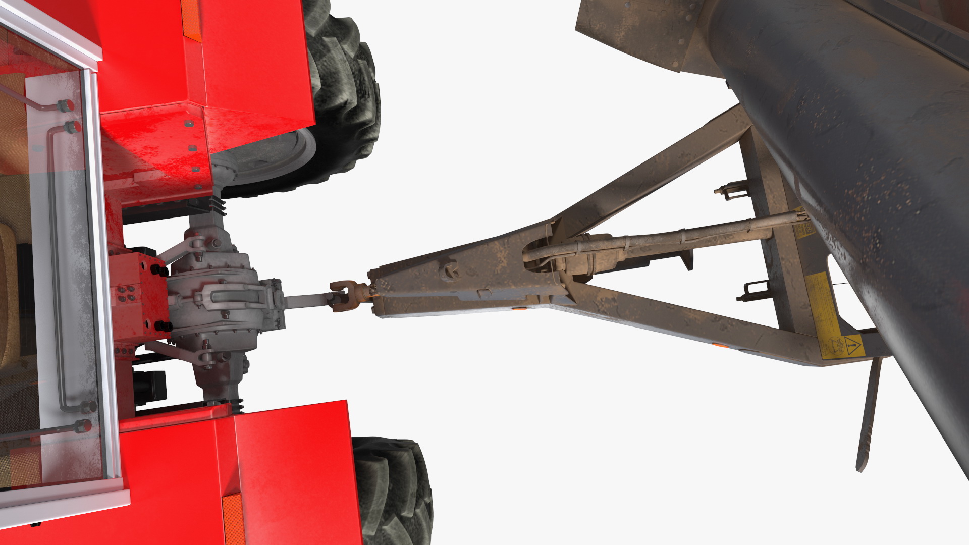 3D Vintage Tractor Ferguson 698 with Transbordeur