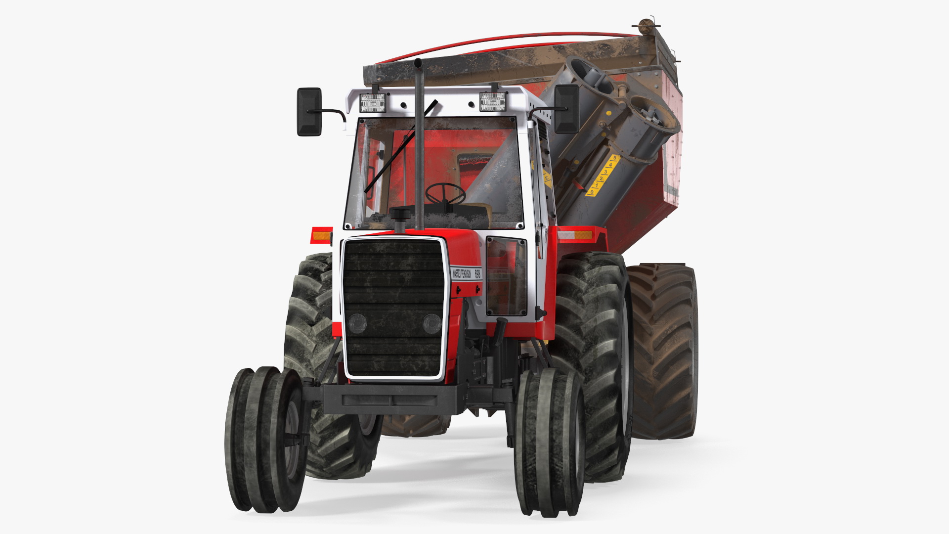 3D Vintage Tractor Ferguson 698 with Transbordeur