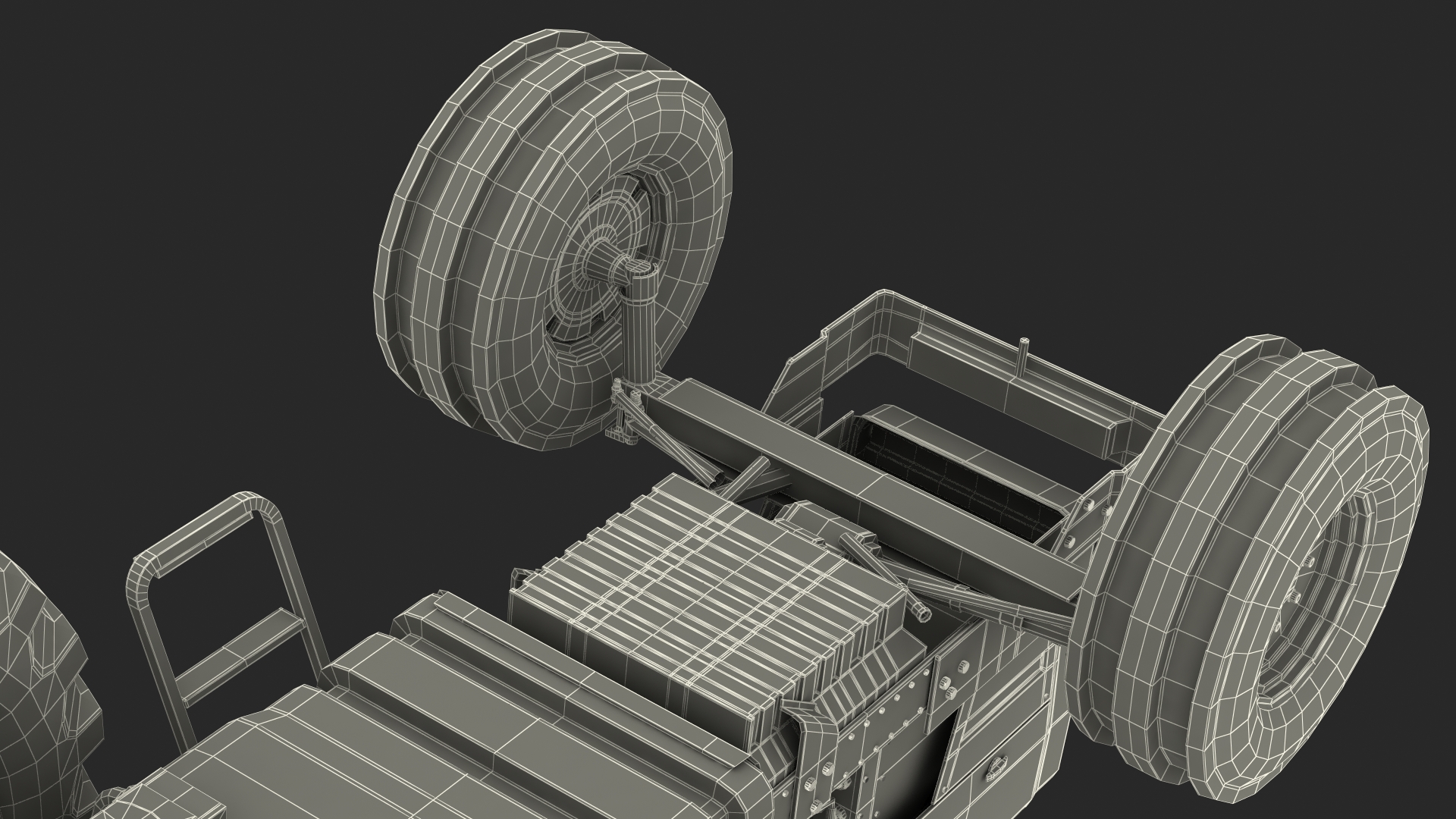 3D Vintage Tractor Ferguson 698 with Transbordeur
