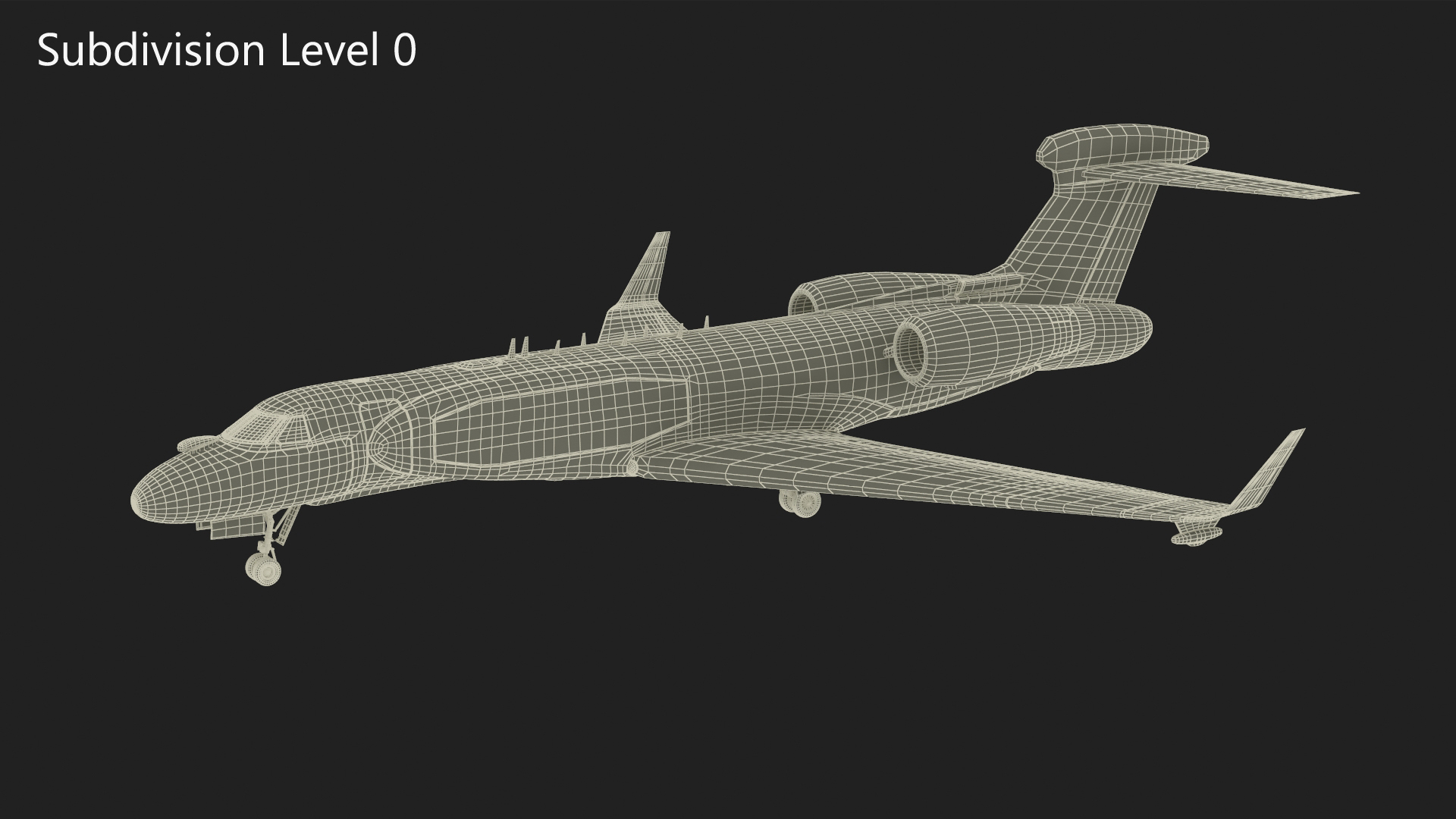 Airborne Early Warning Aircraft Simplified 3D