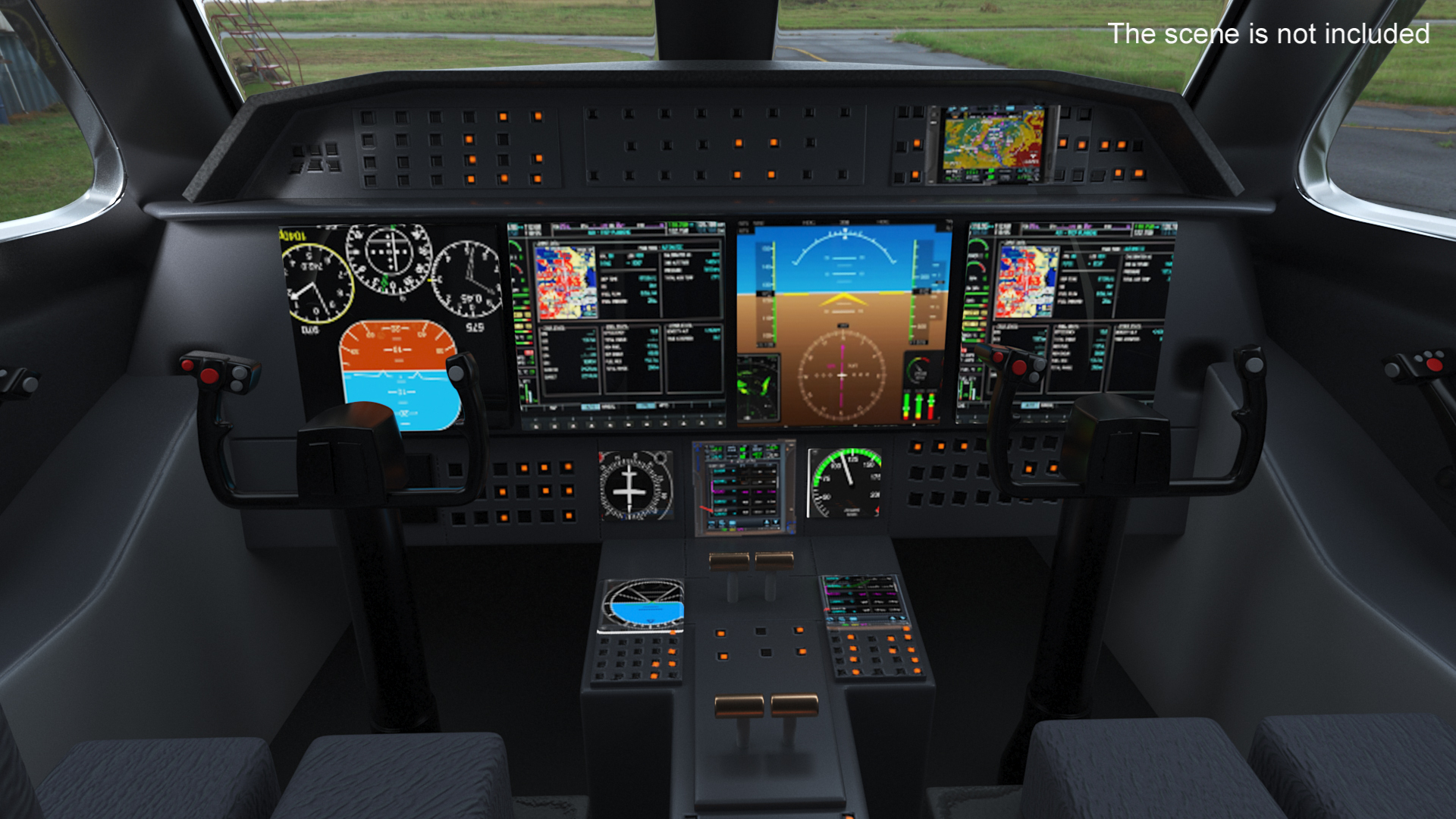 Airborne Early Warning Aircraft Simplified 3D