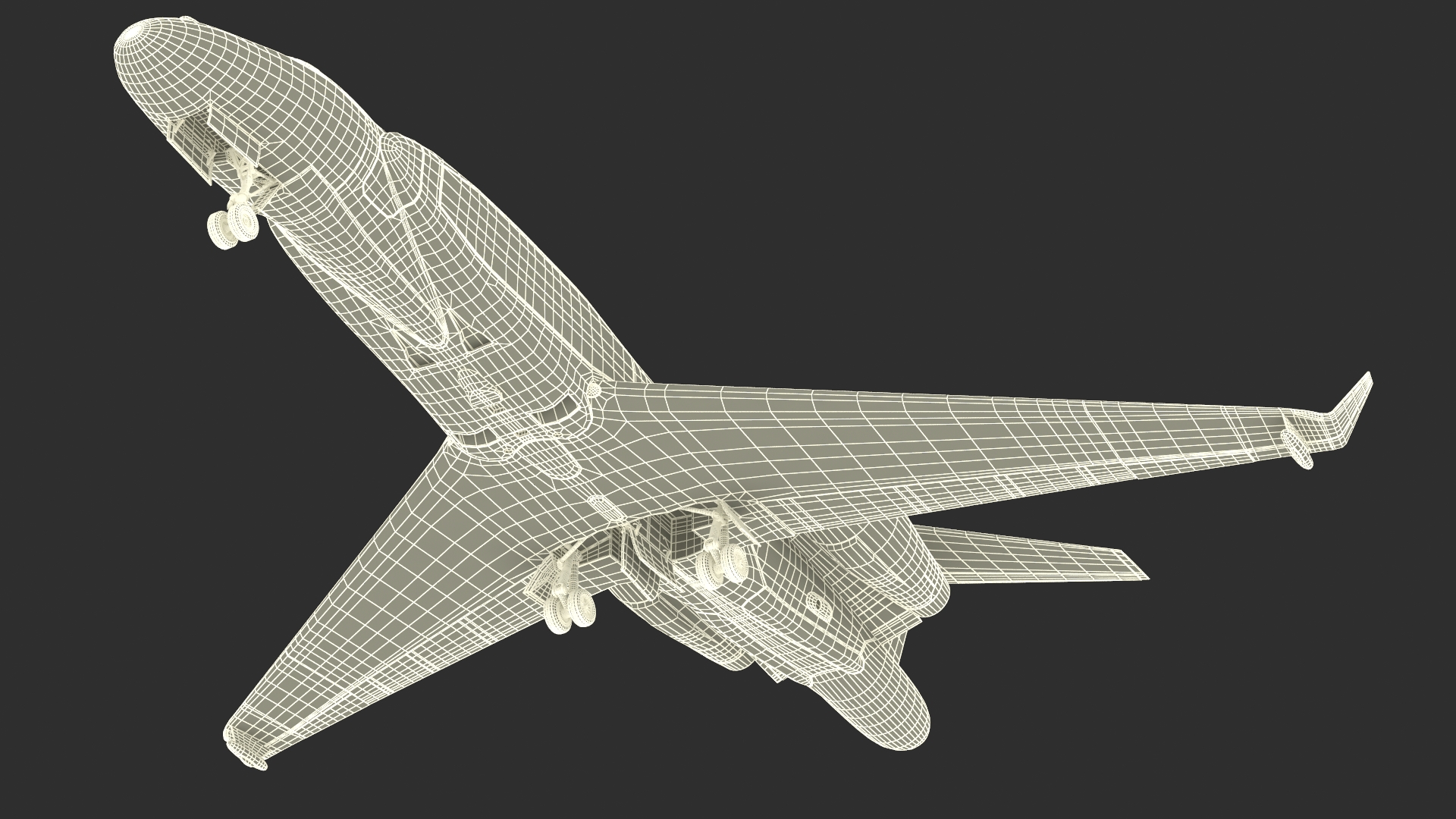 Airborne Early Warning Aircraft Simplified 3D