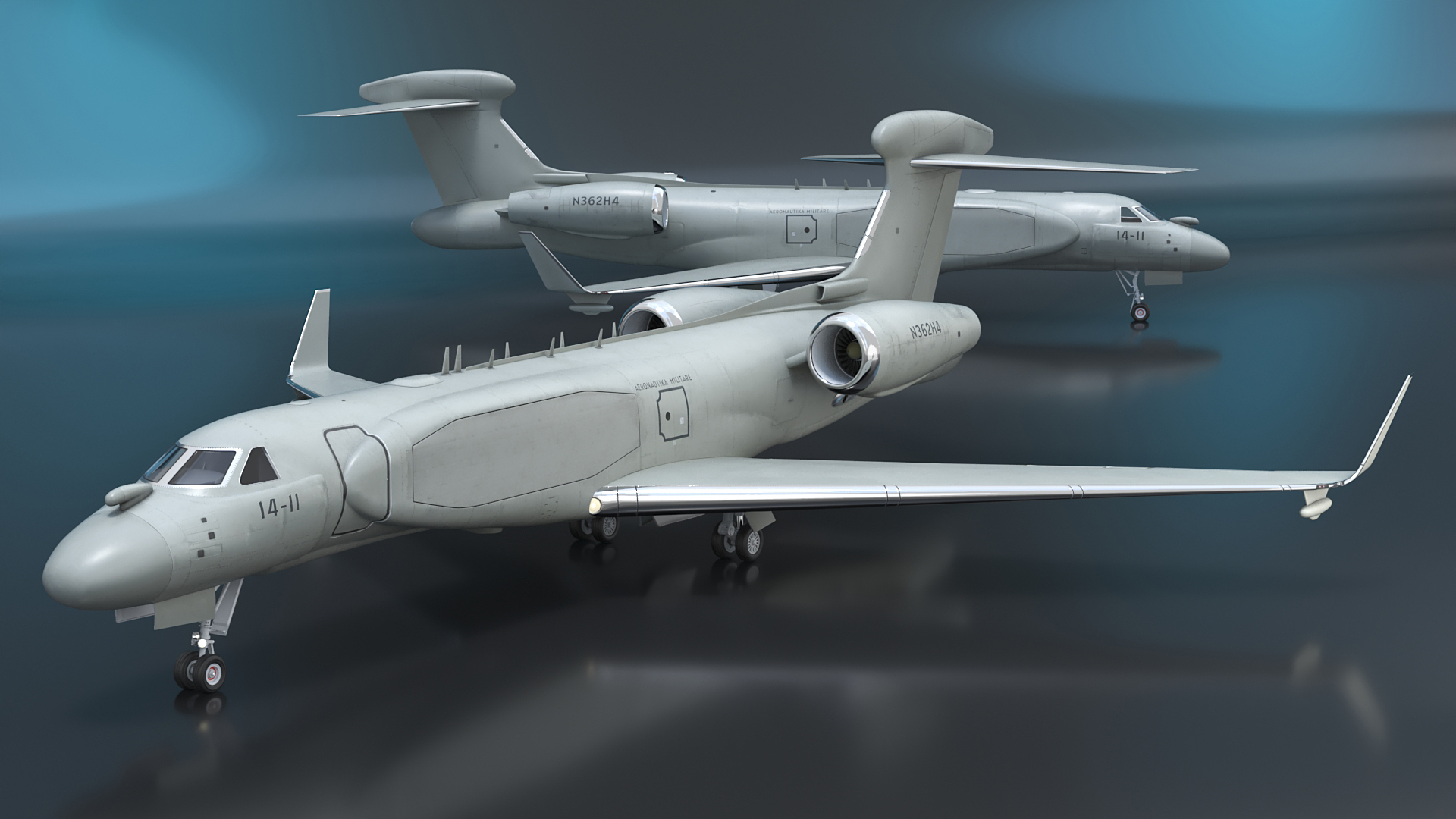 Airborne Early Warning Aircraft Simplified 3D