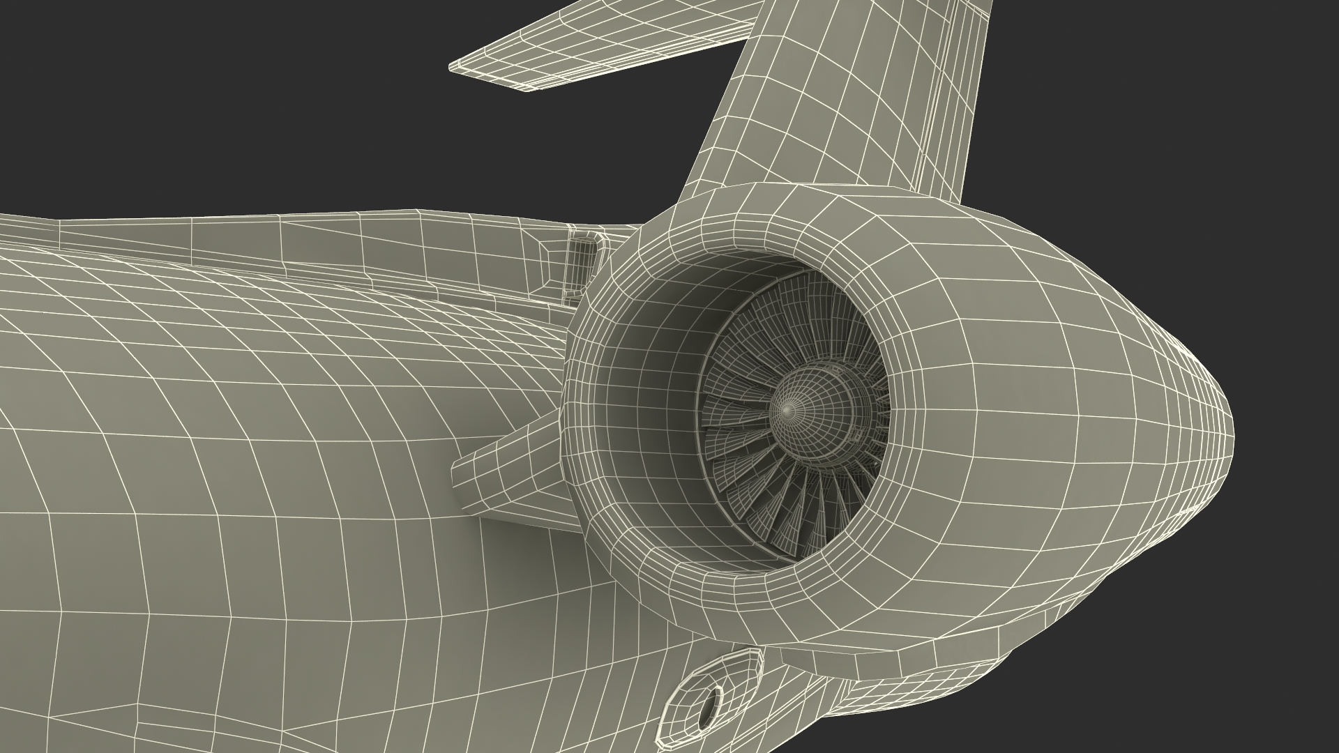 Airborne Early Warning Aircraft Simplified 3D