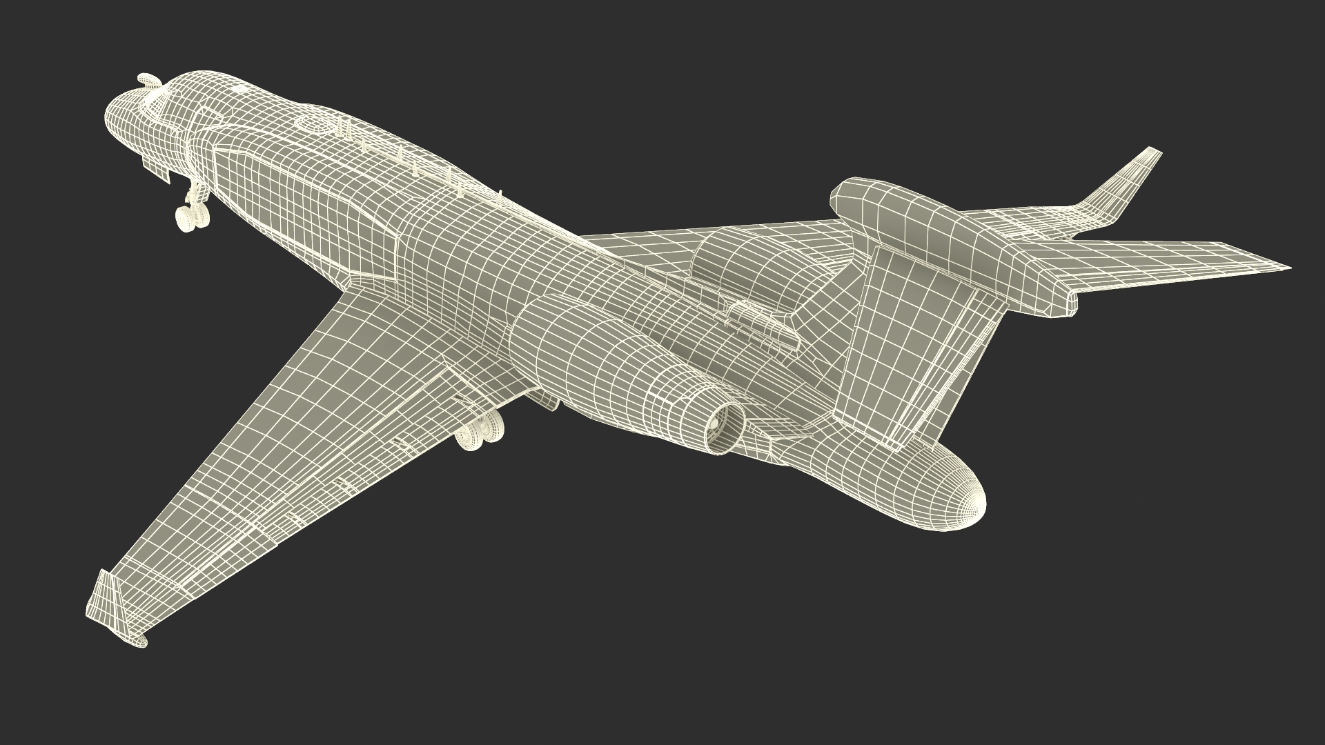 Airborne Early Warning Aircraft Simplified 3D