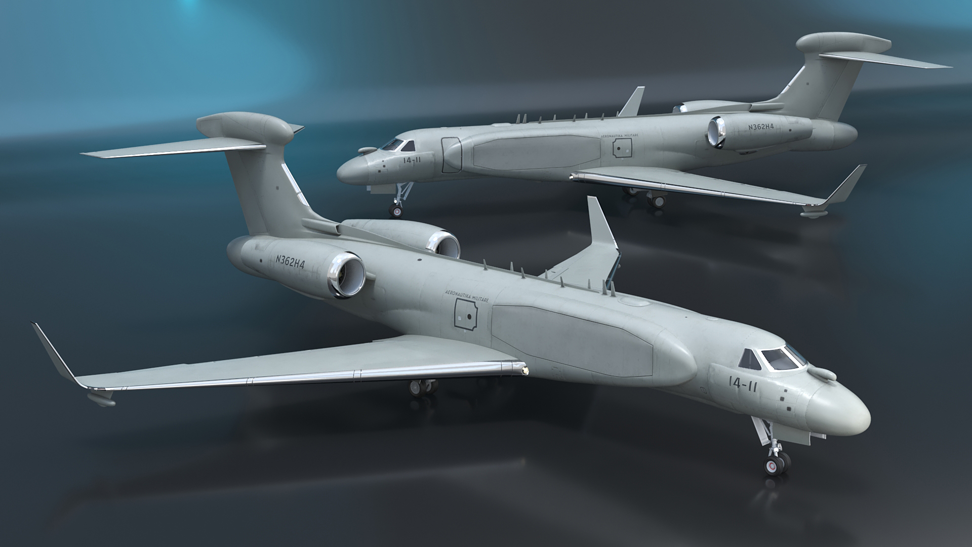Airborne Early Warning Aircraft Simplified 3D