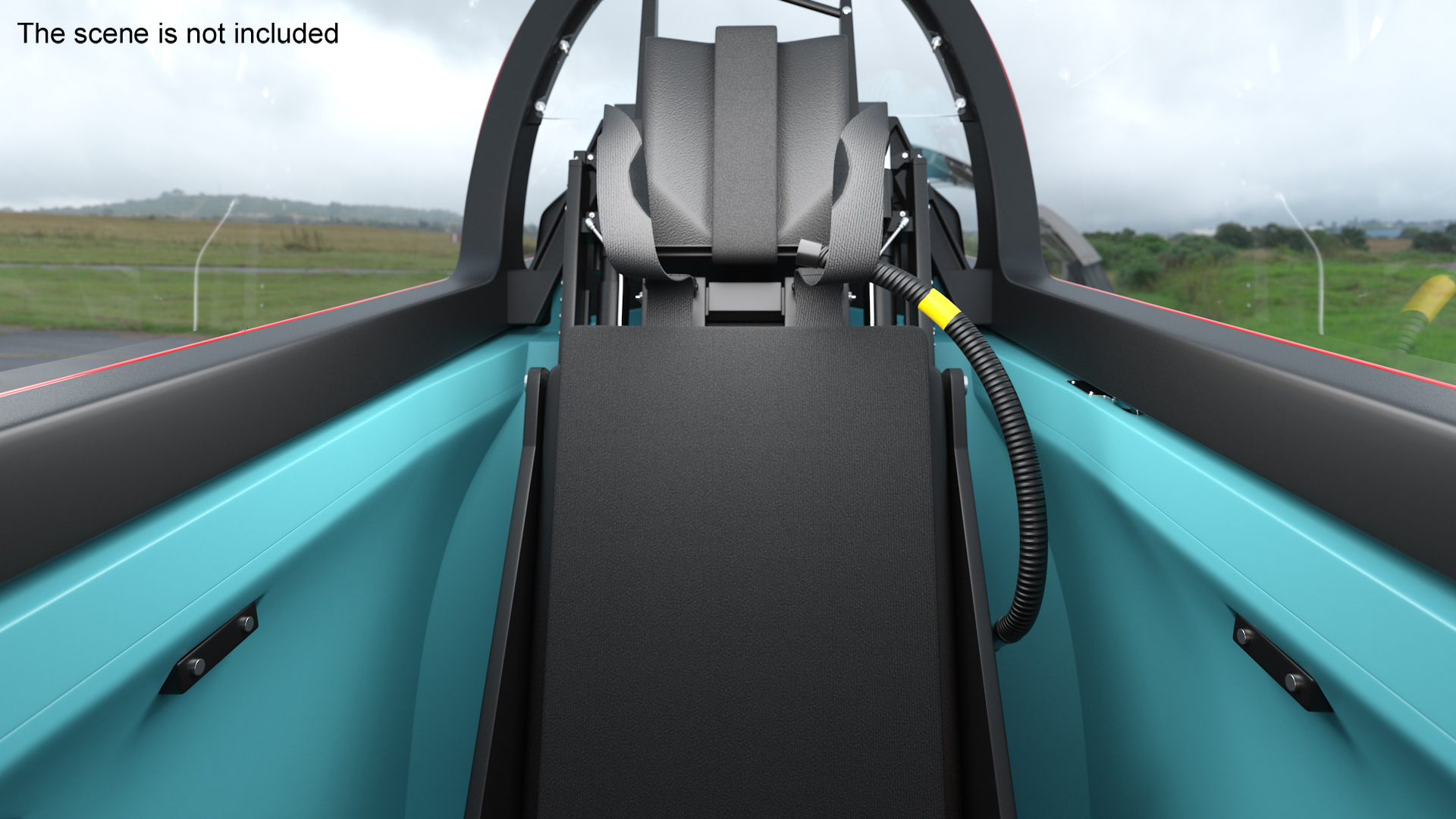 Training Aircraft Pilatus PC-21 Red Rigged 3D