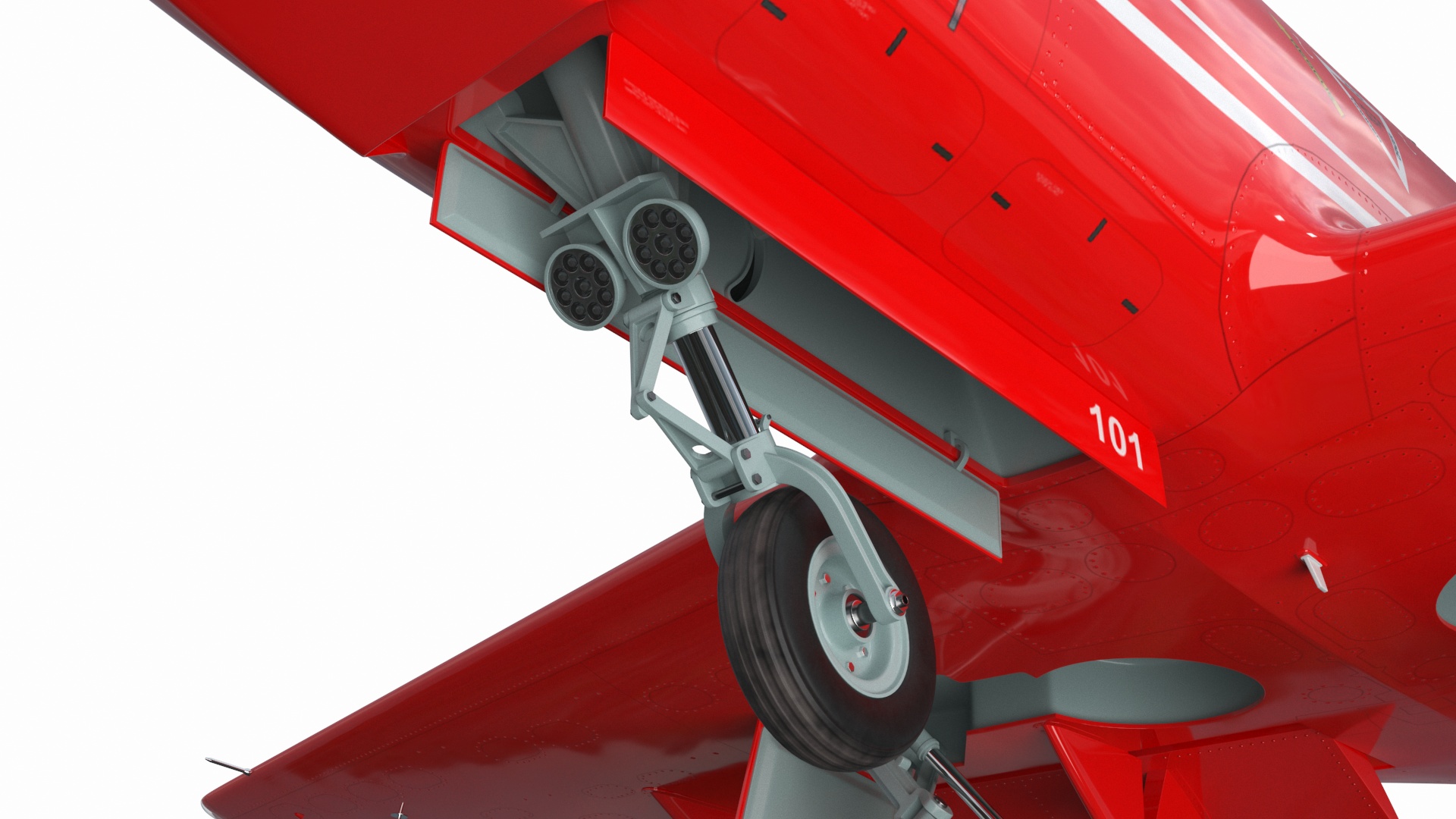 Training Aircraft Pilatus PC-21 Red Rigged 3D