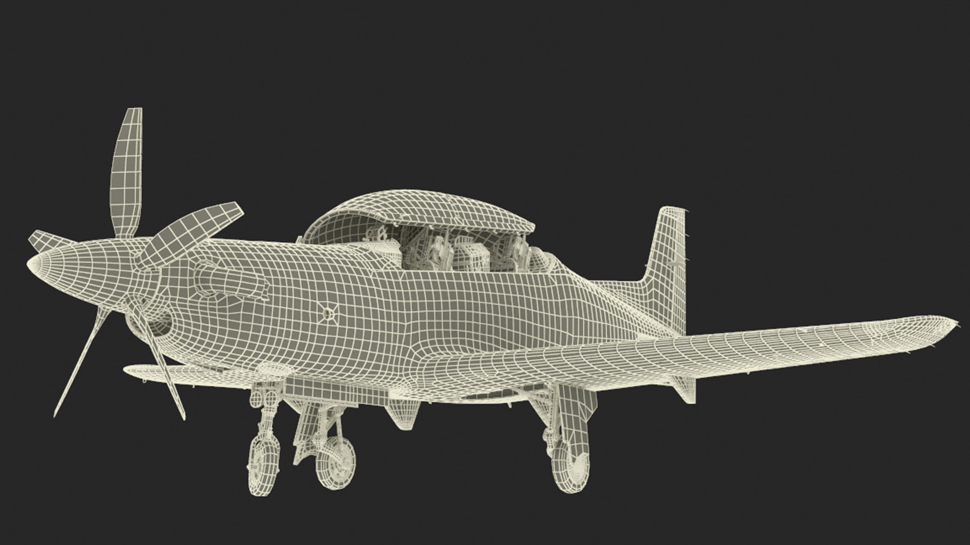 Training Aircraft Pilatus PC-21 Red Rigged 3D