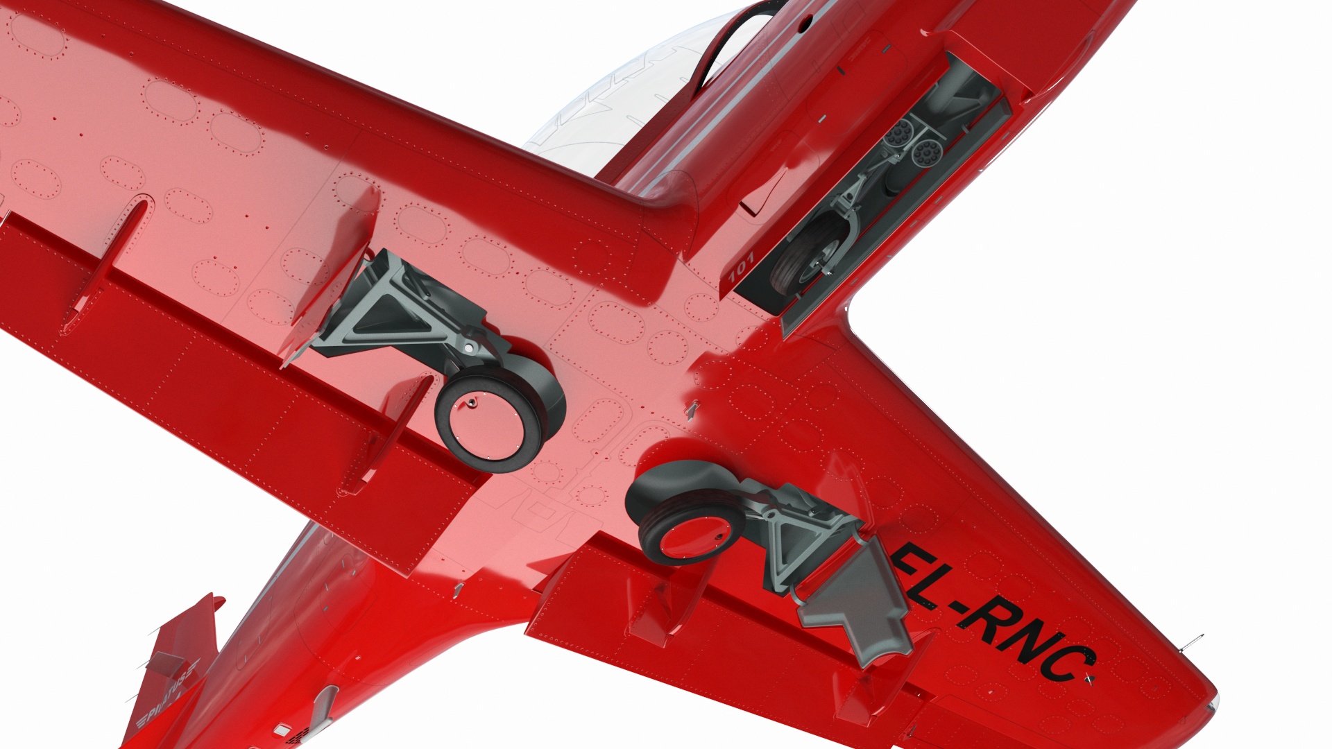 Training Aircraft Pilatus PC-21 Red Rigged 3D