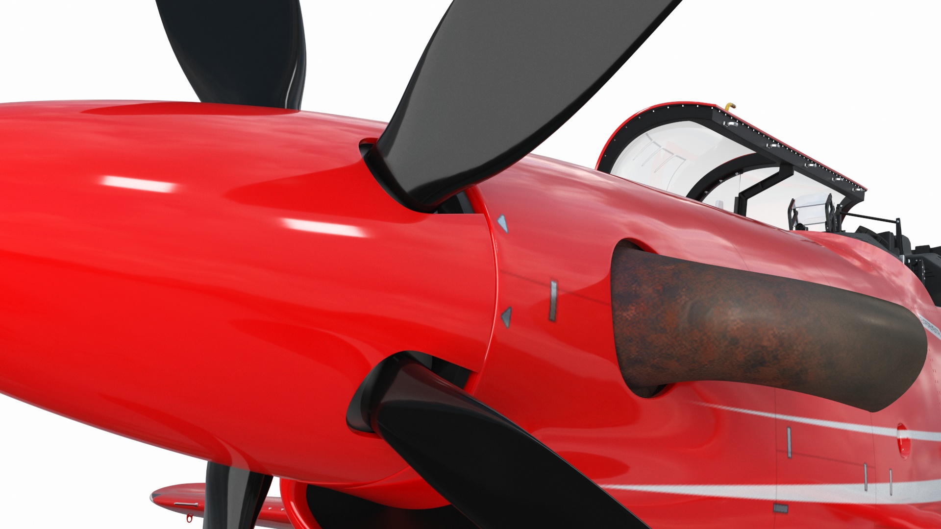 Training Aircraft Pilatus PC-21 Red Rigged 3D