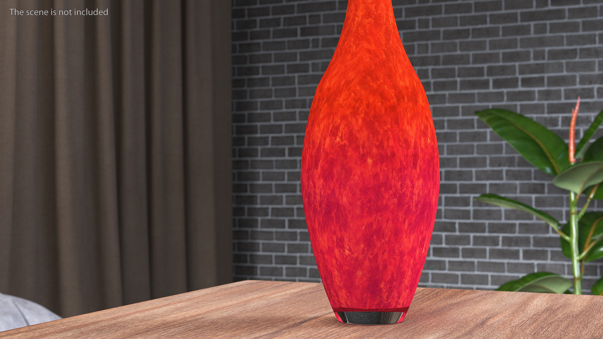 3D Small Pink Orchid in Glass Vase