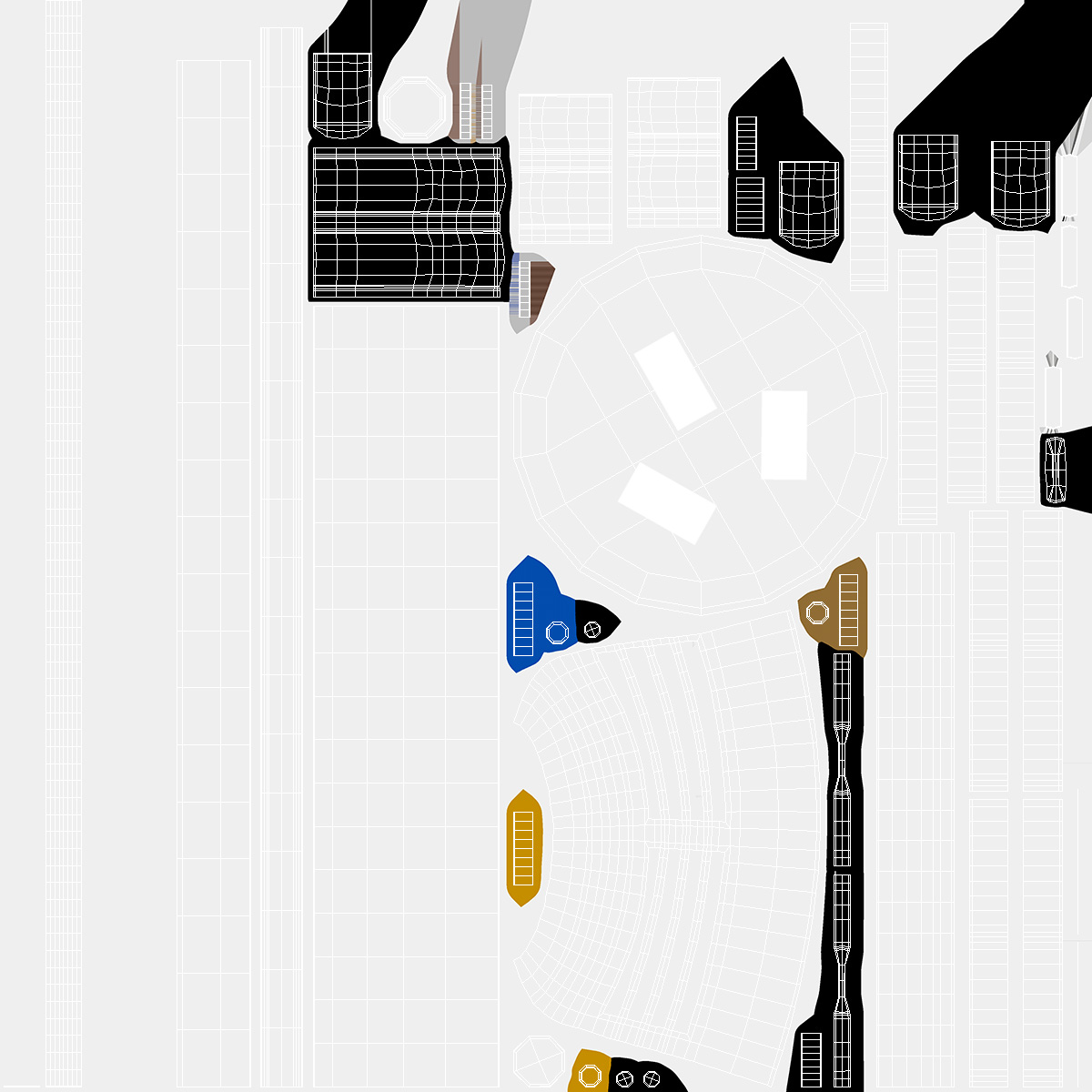 Type I Electric Plug White Rigged for Maya 3D