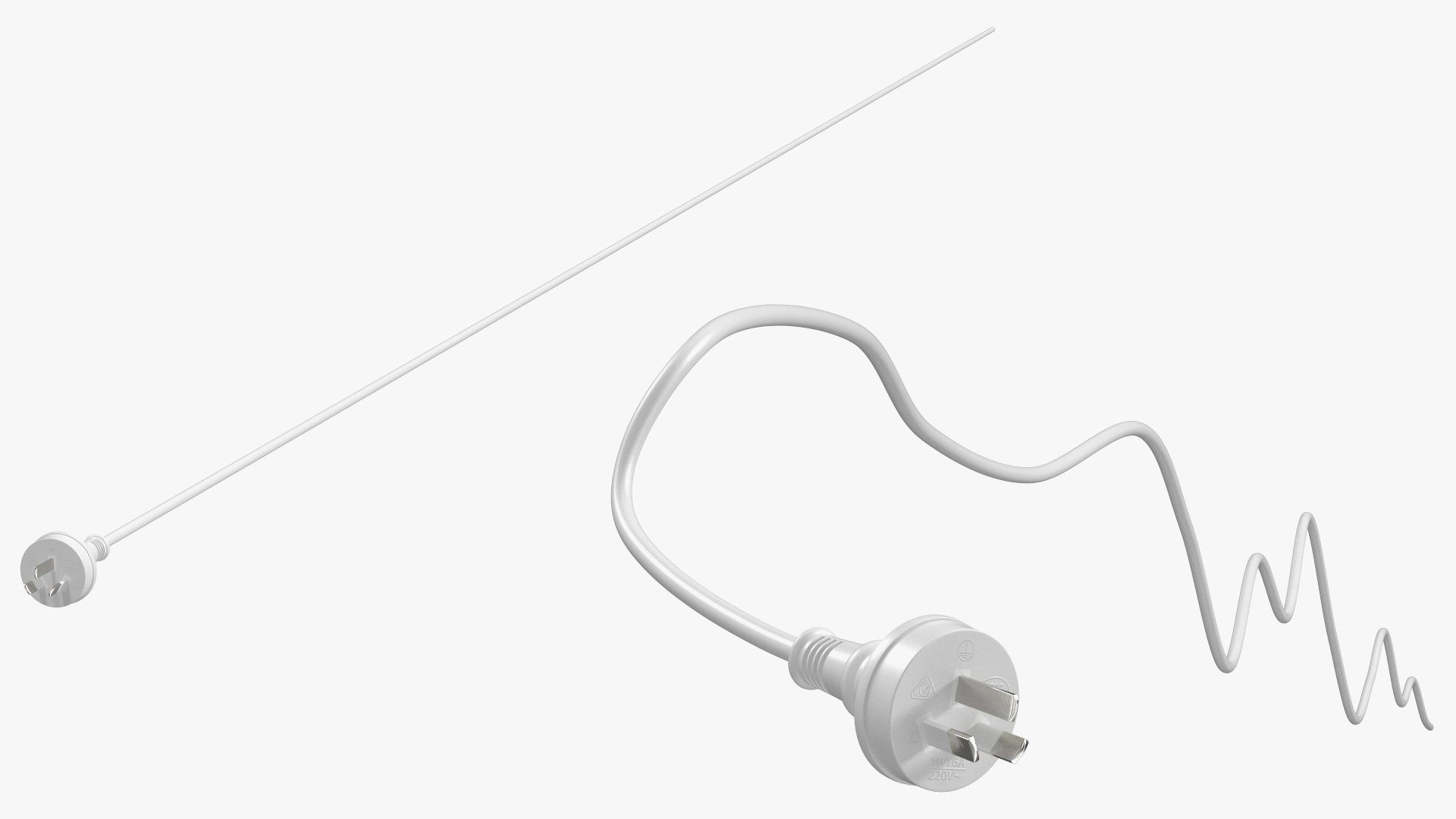 Type I Electric Plug White Rigged for Maya 3D