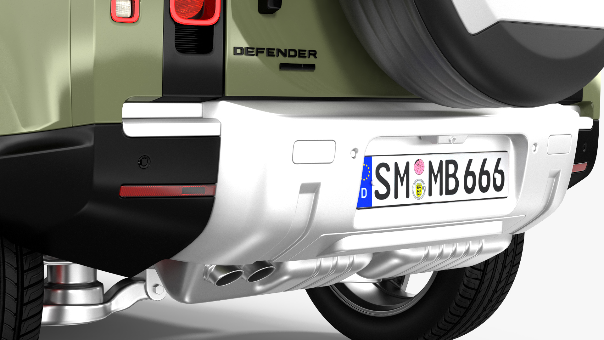 Land Rover Defender Country Pack Rigged 3D model