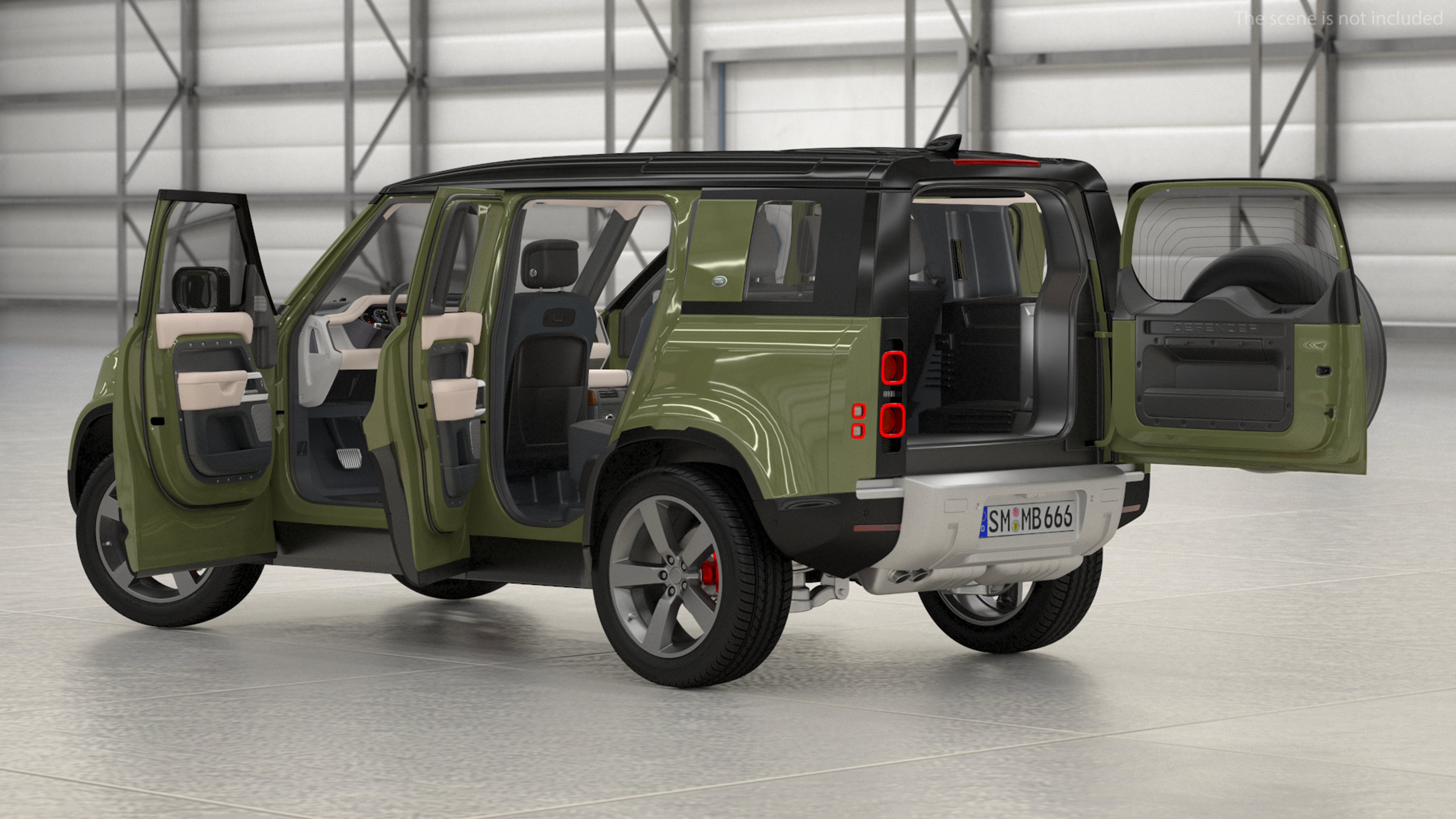 Land Rover Defender Country Pack Rigged 3D model
