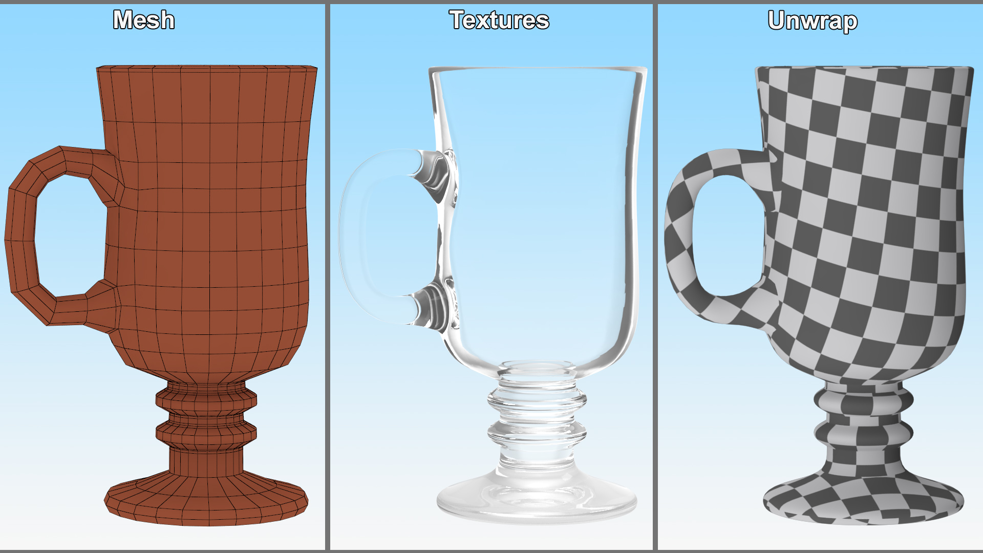 Irish Glass Coffee Mug 3D