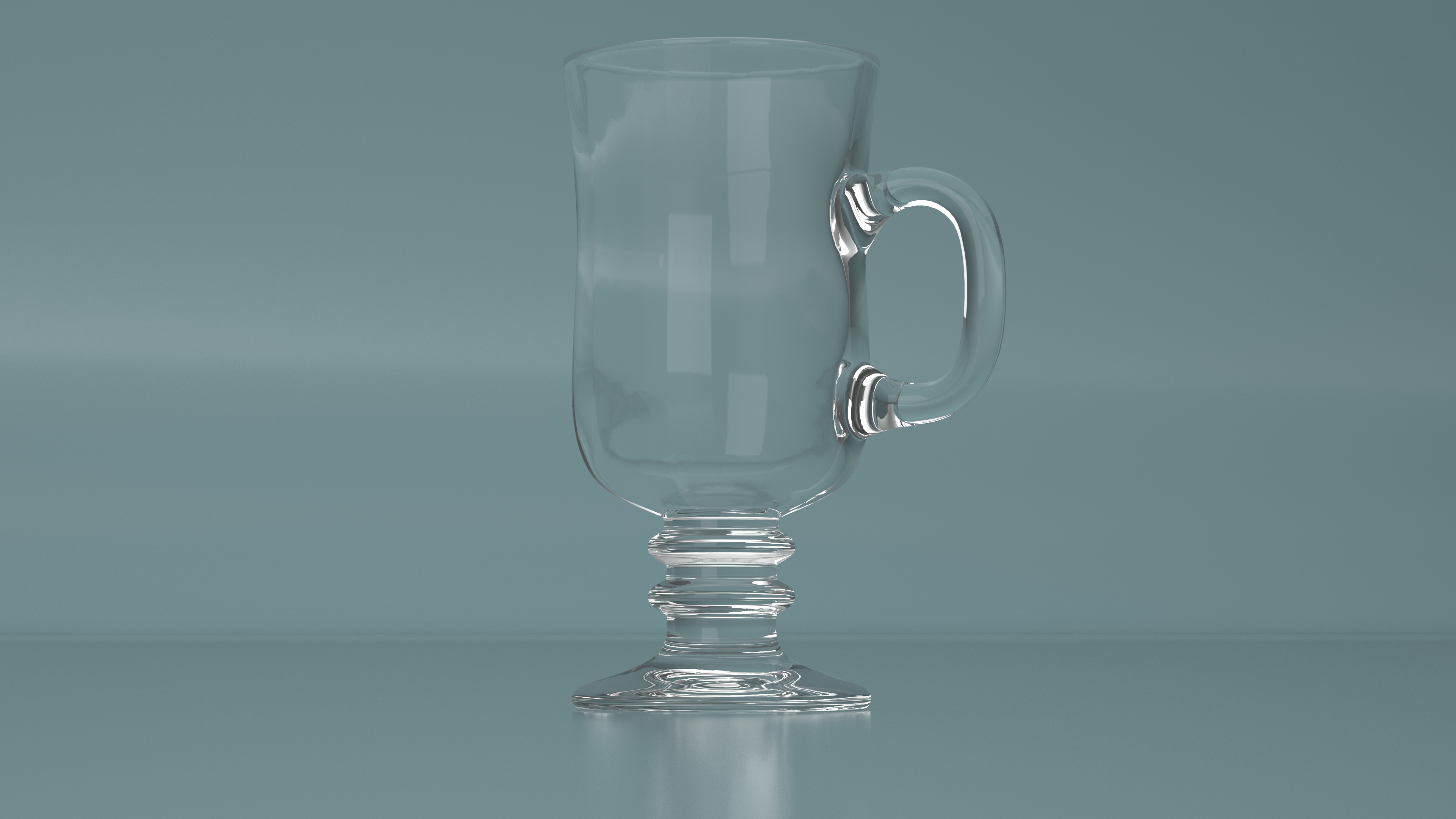 Irish Glass Coffee Mug 3D