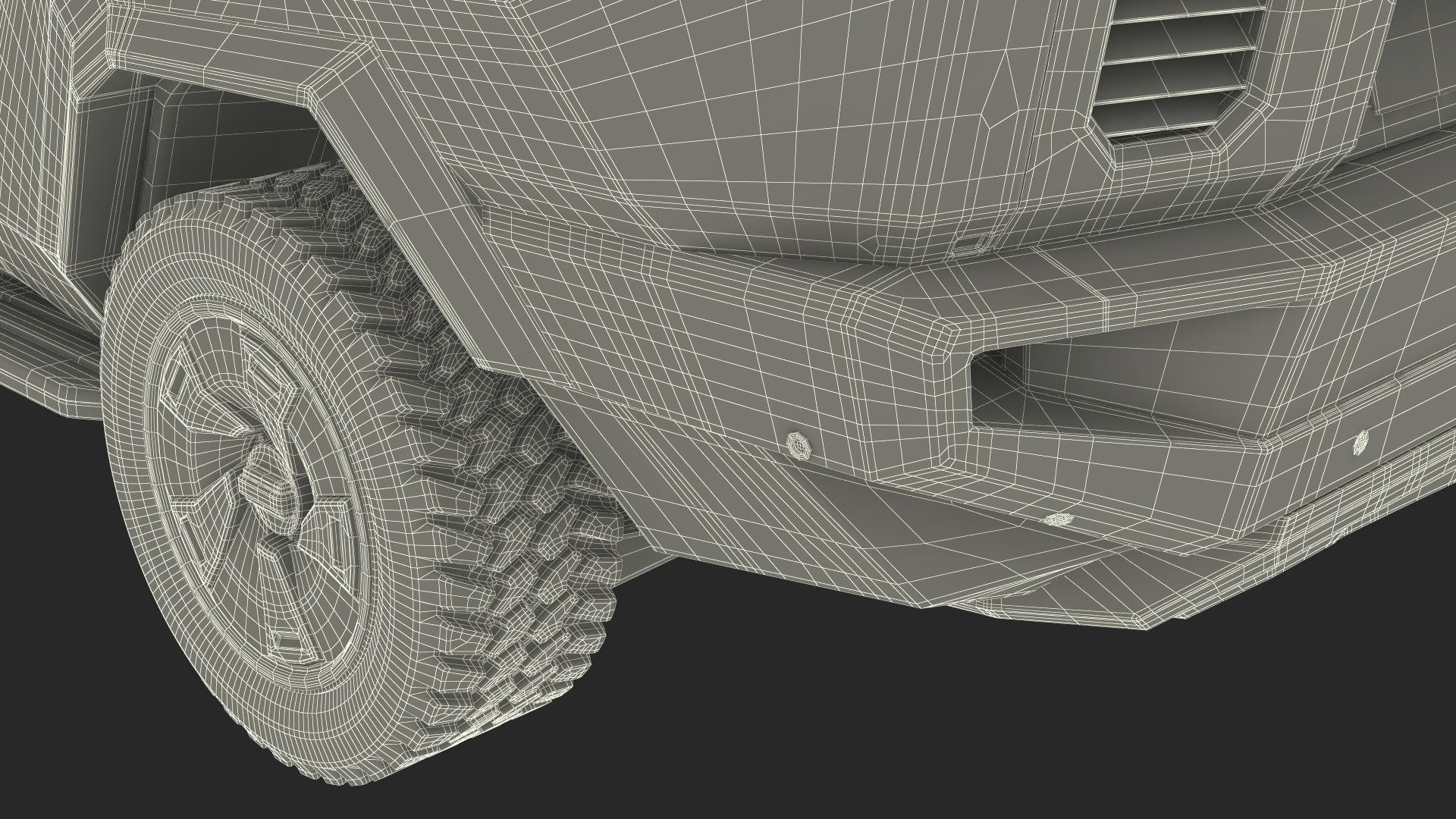 3D model 2023 Rezvani Vengeance Armored SUV Lights Off
