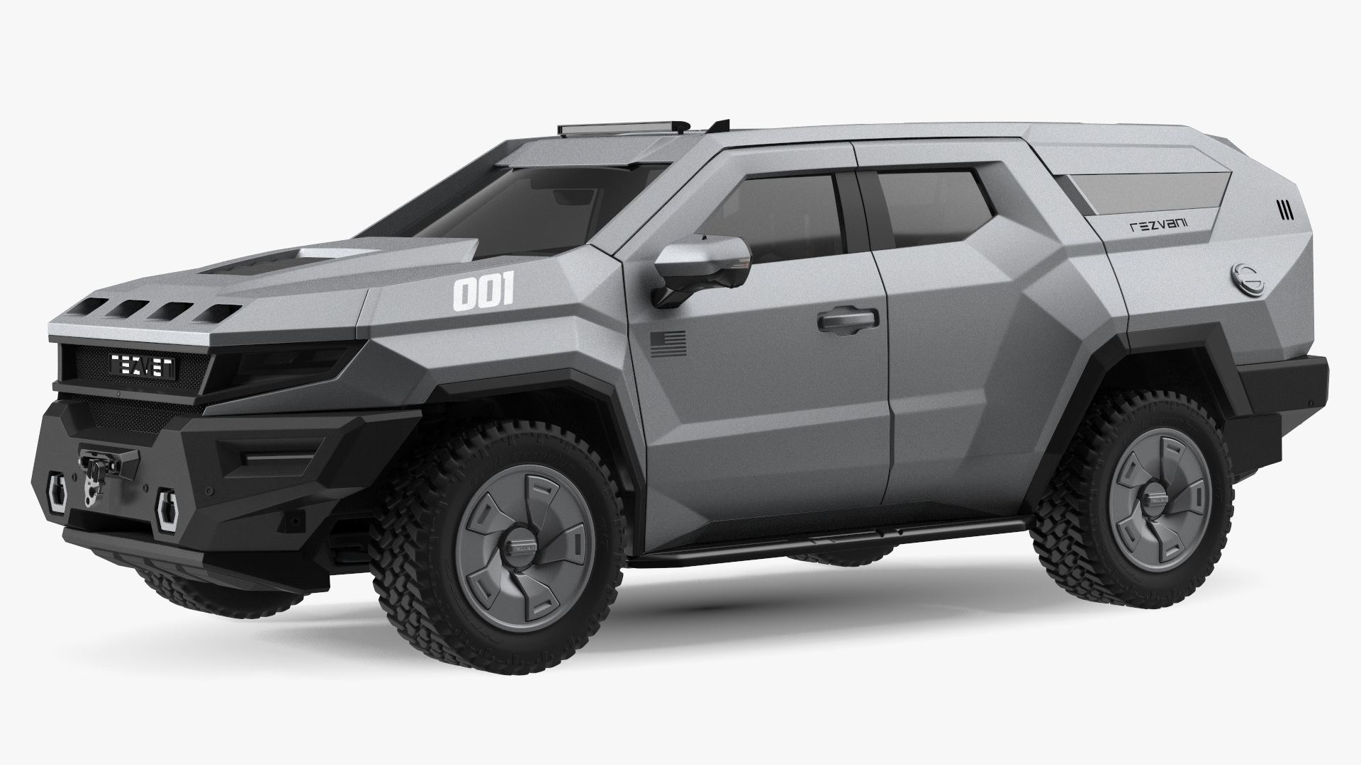 3D model 2023 Rezvani Vengeance Armored SUV Lights Off