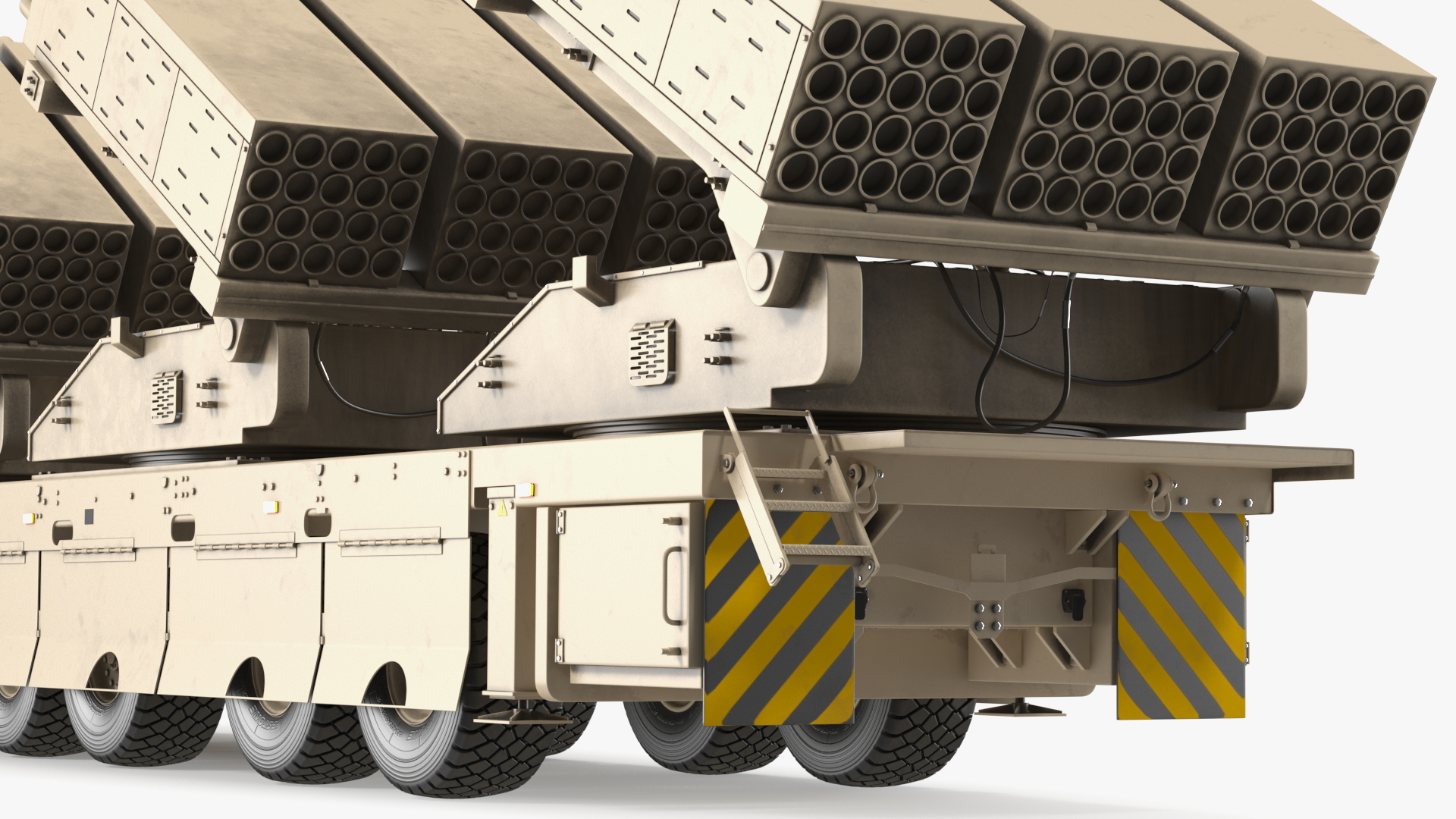 3D model Roketsan Jobaria Tr-122 Multiple Launch Rocket System Rigged
