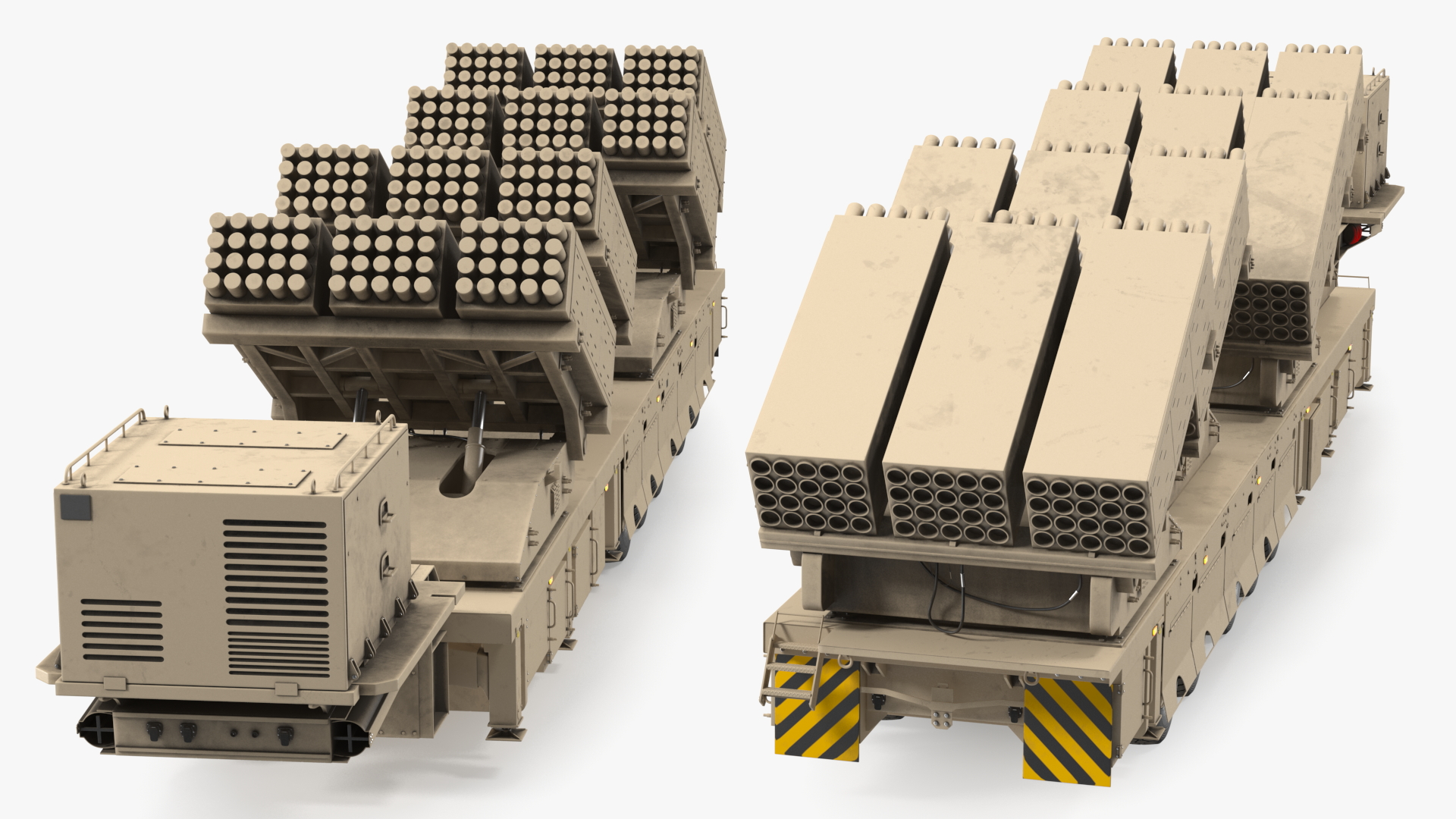 3D model Roketsan Jobaria Tr-122 Multiple Launch Rocket System Rigged