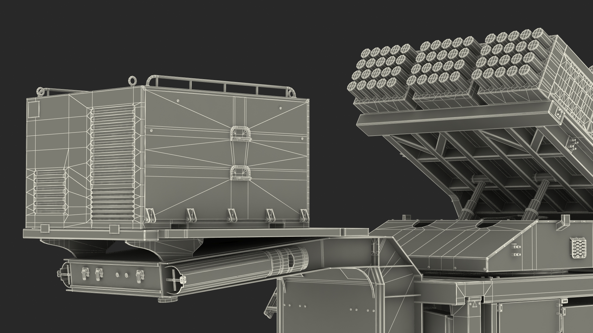 3D model Roketsan Jobaria Tr-122 Multiple Launch Rocket System Rigged
