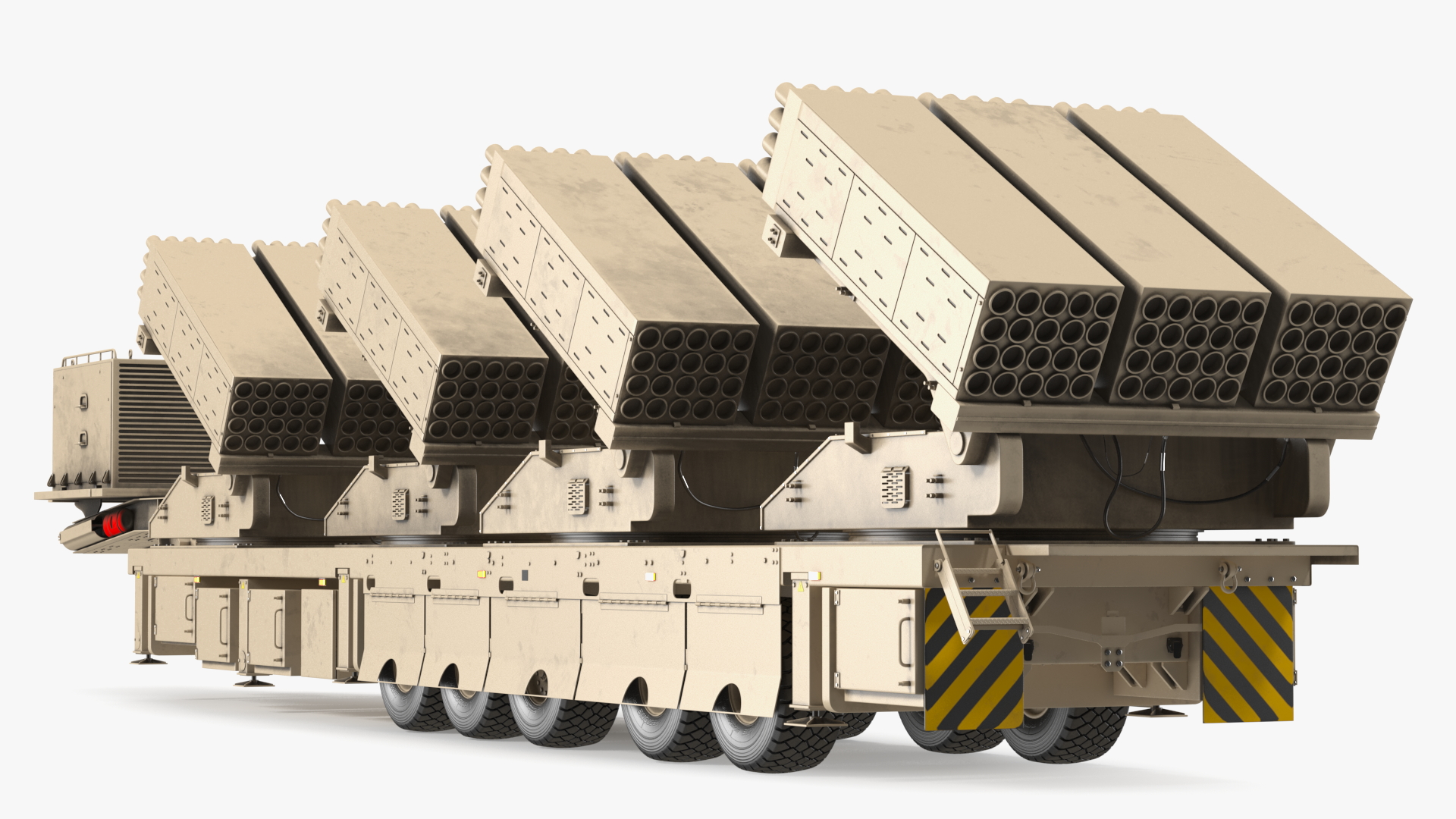 3D model Roketsan Jobaria Tr-122 Multiple Launch Rocket System Rigged