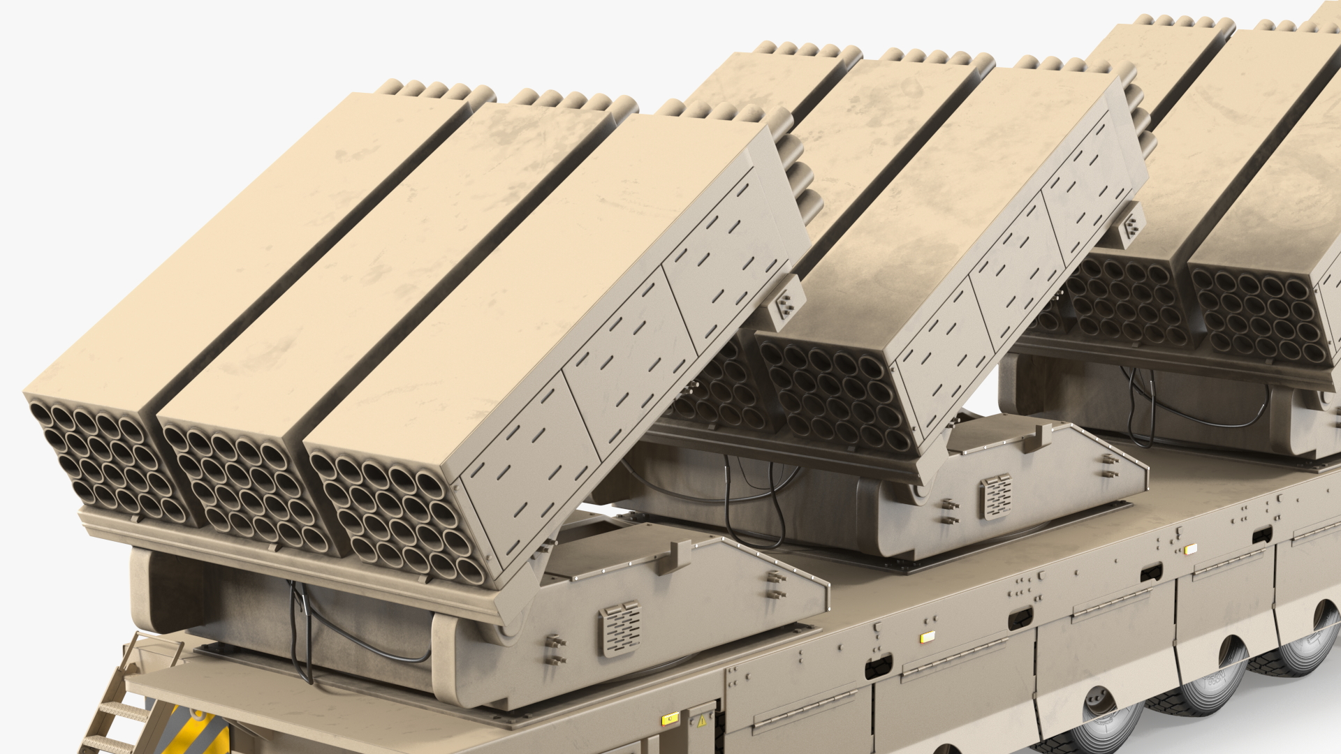 3D model Roketsan Jobaria Tr-122 Multiple Launch Rocket System Rigged