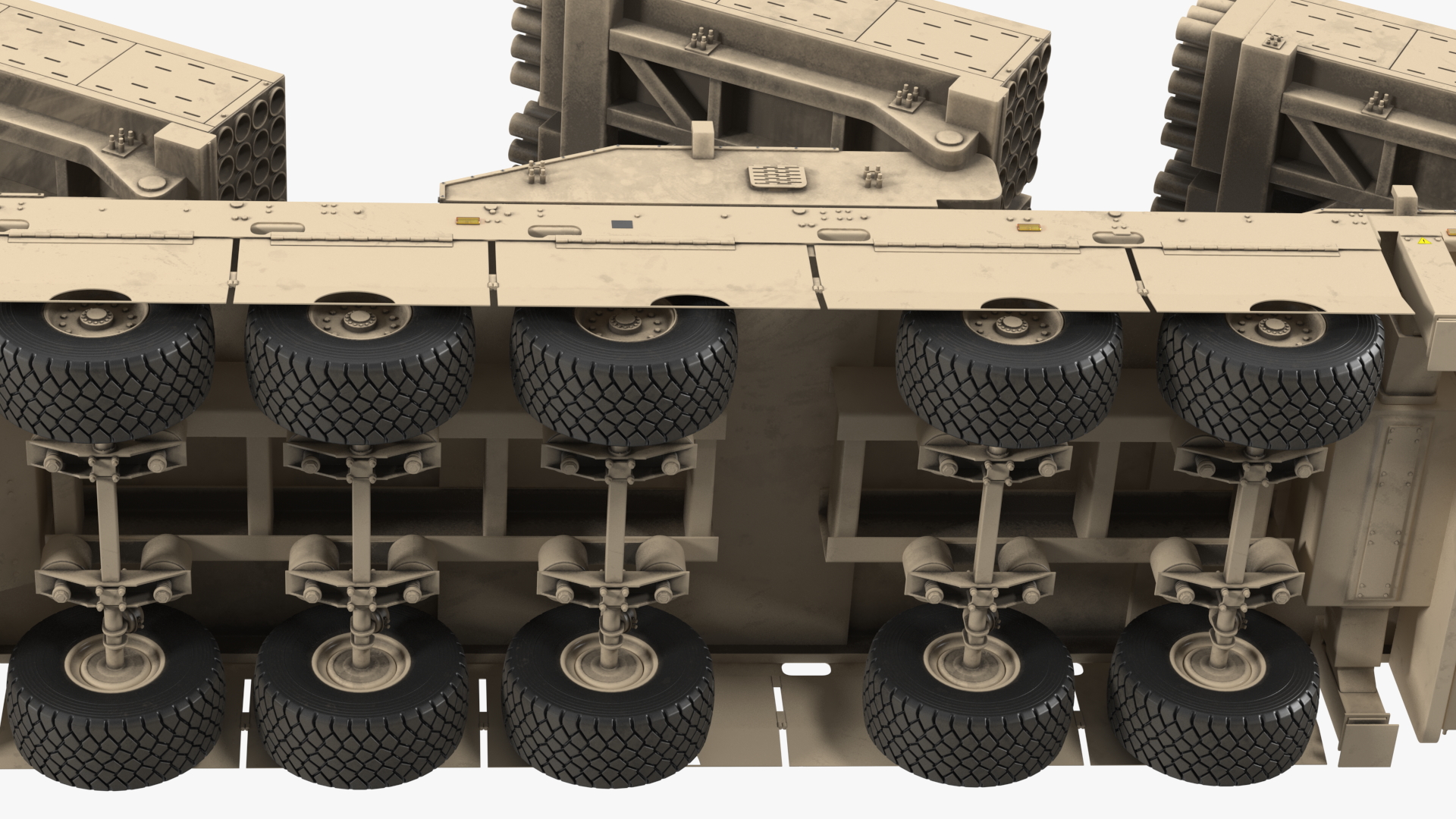 3D model Roketsan Jobaria Tr-122 Multiple Launch Rocket System Rigged
